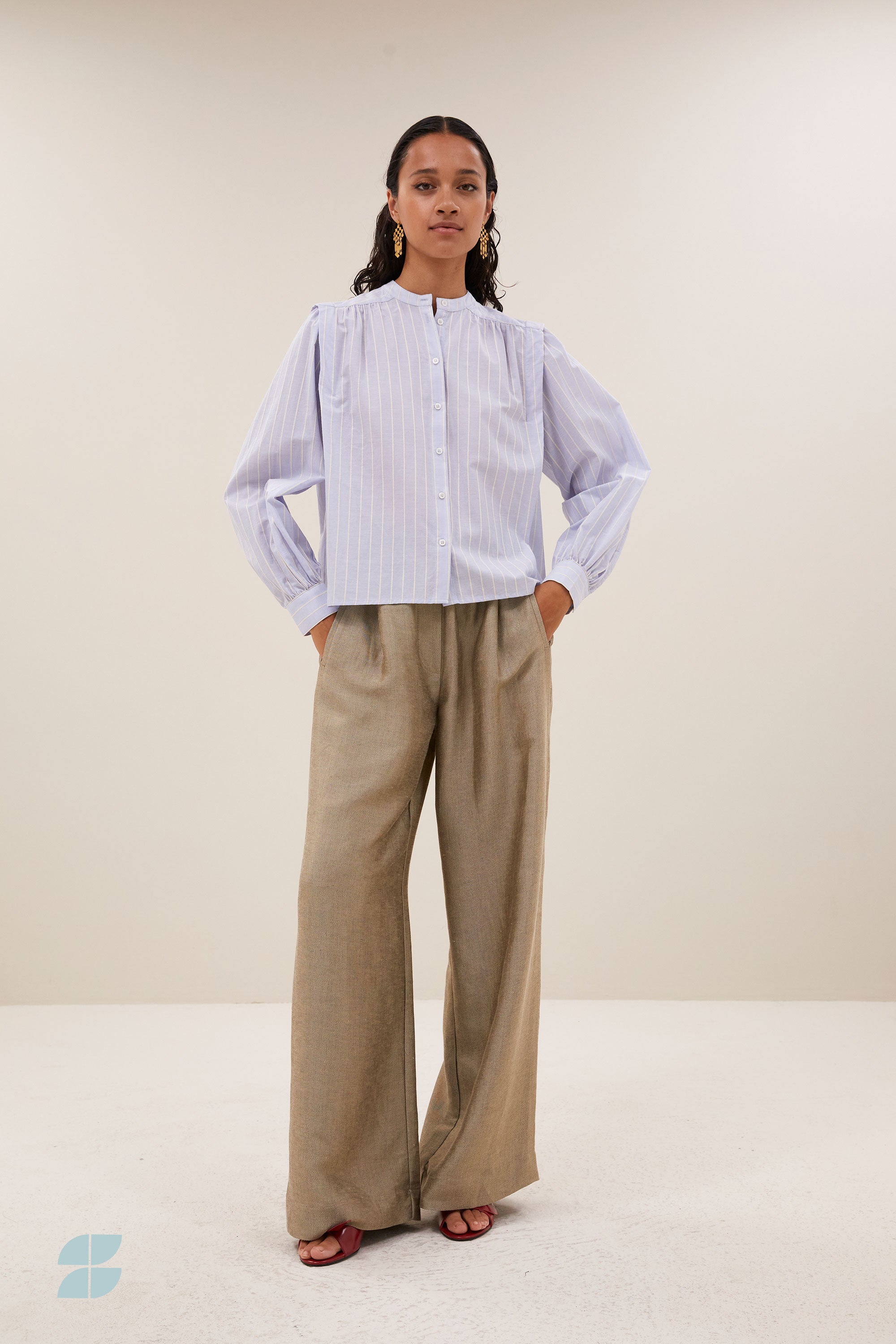 soof stripe blouse | sintra blue stripe