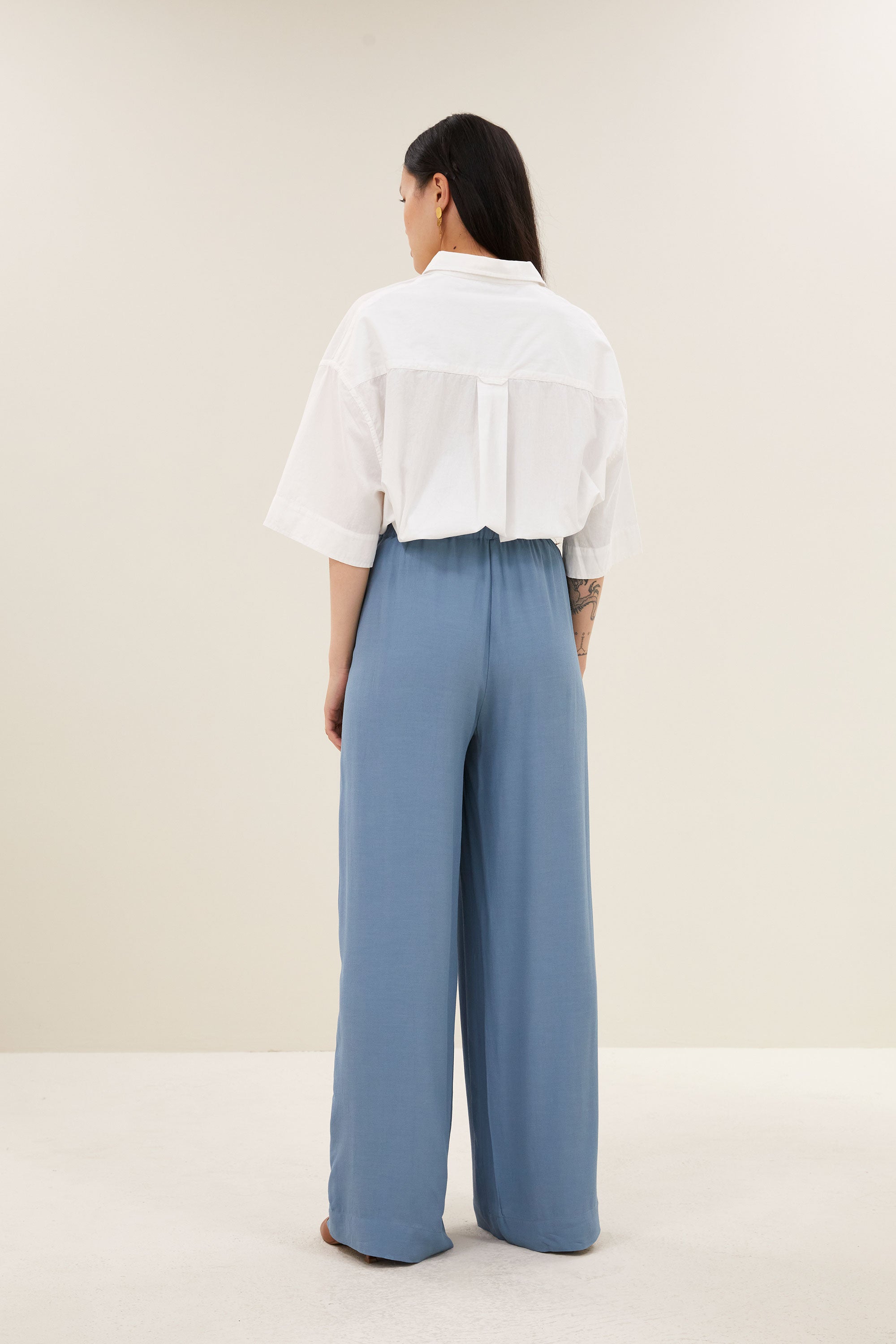 pilar poplin blouse | white