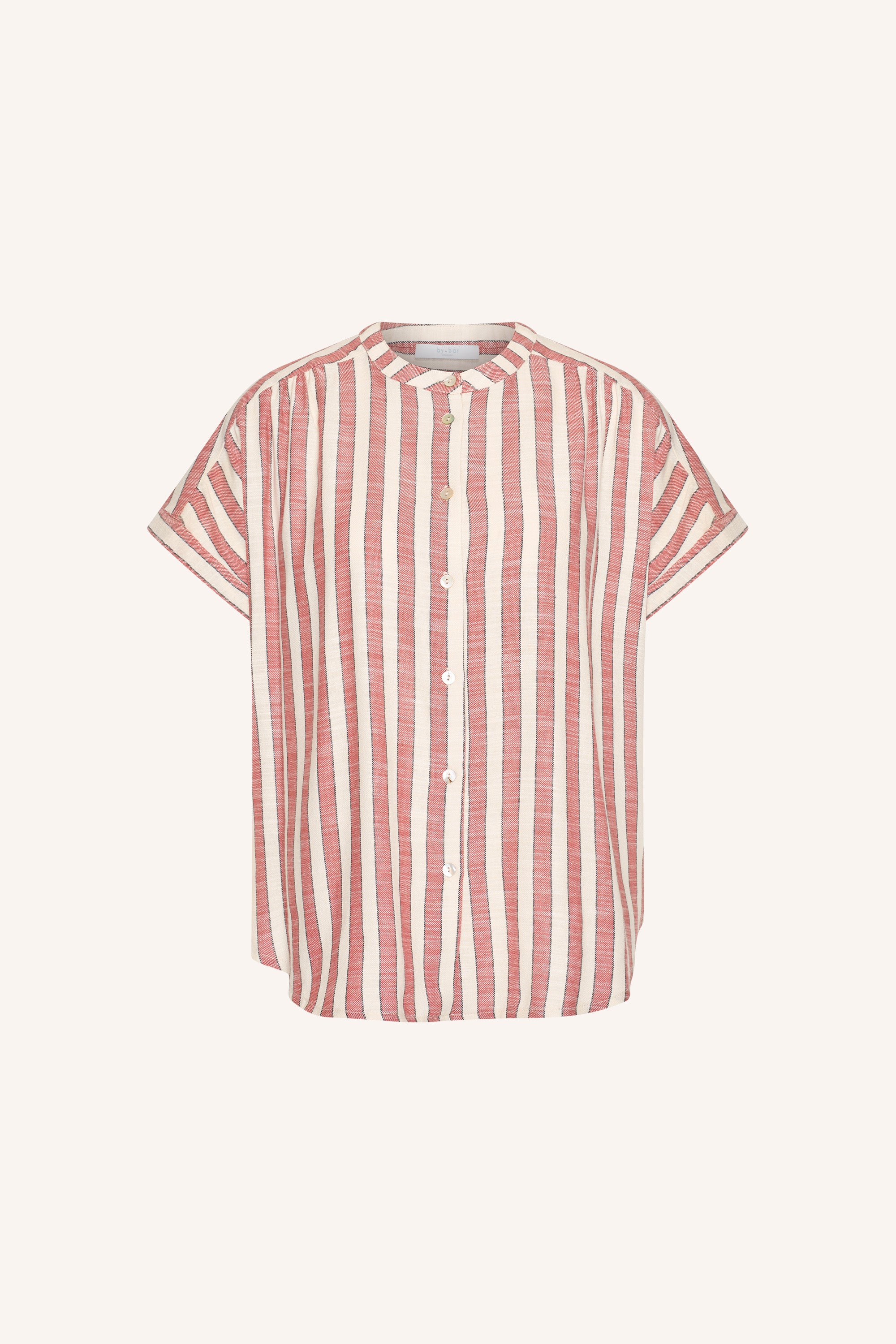 minte wide stripe blouse | red stripe