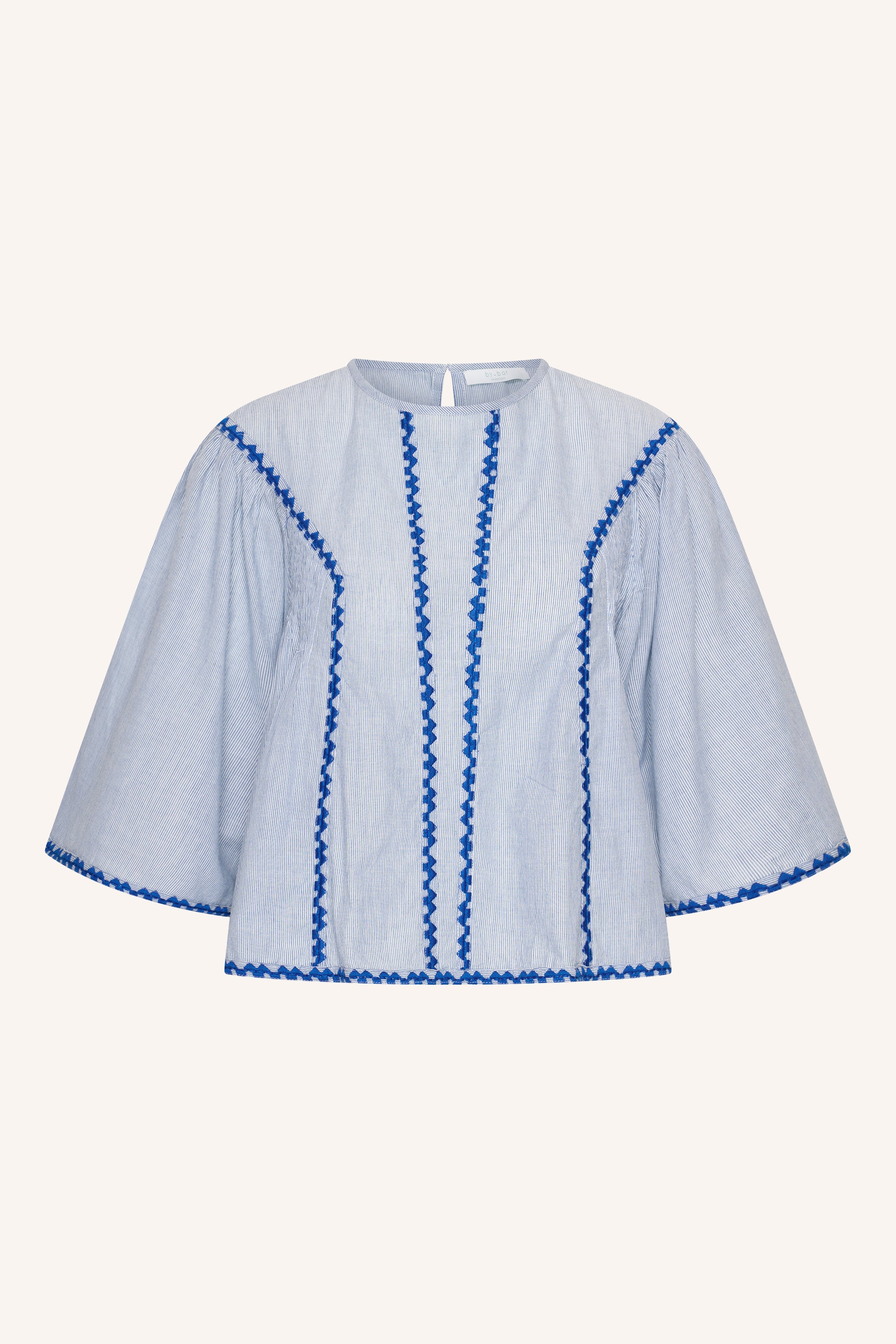 davin pinstripe blouse | blue pin stripe