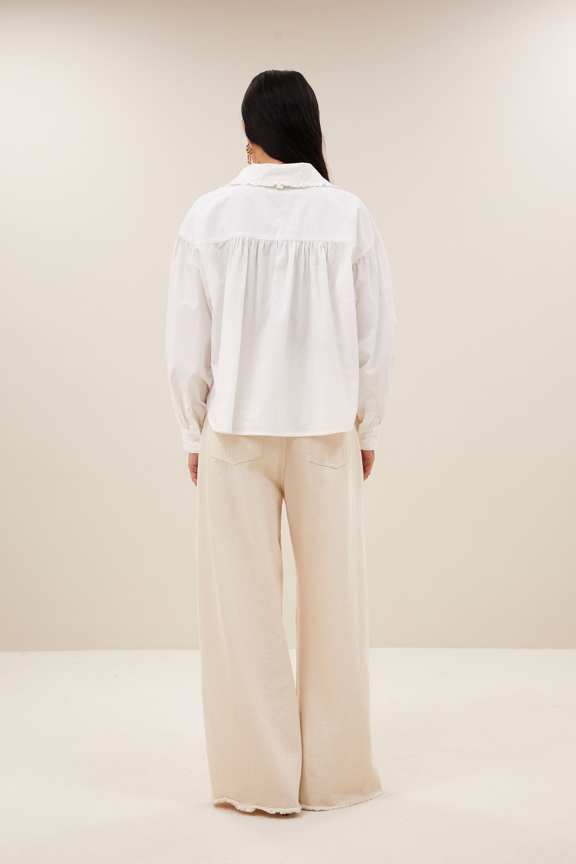 semmy poplin blouse | white