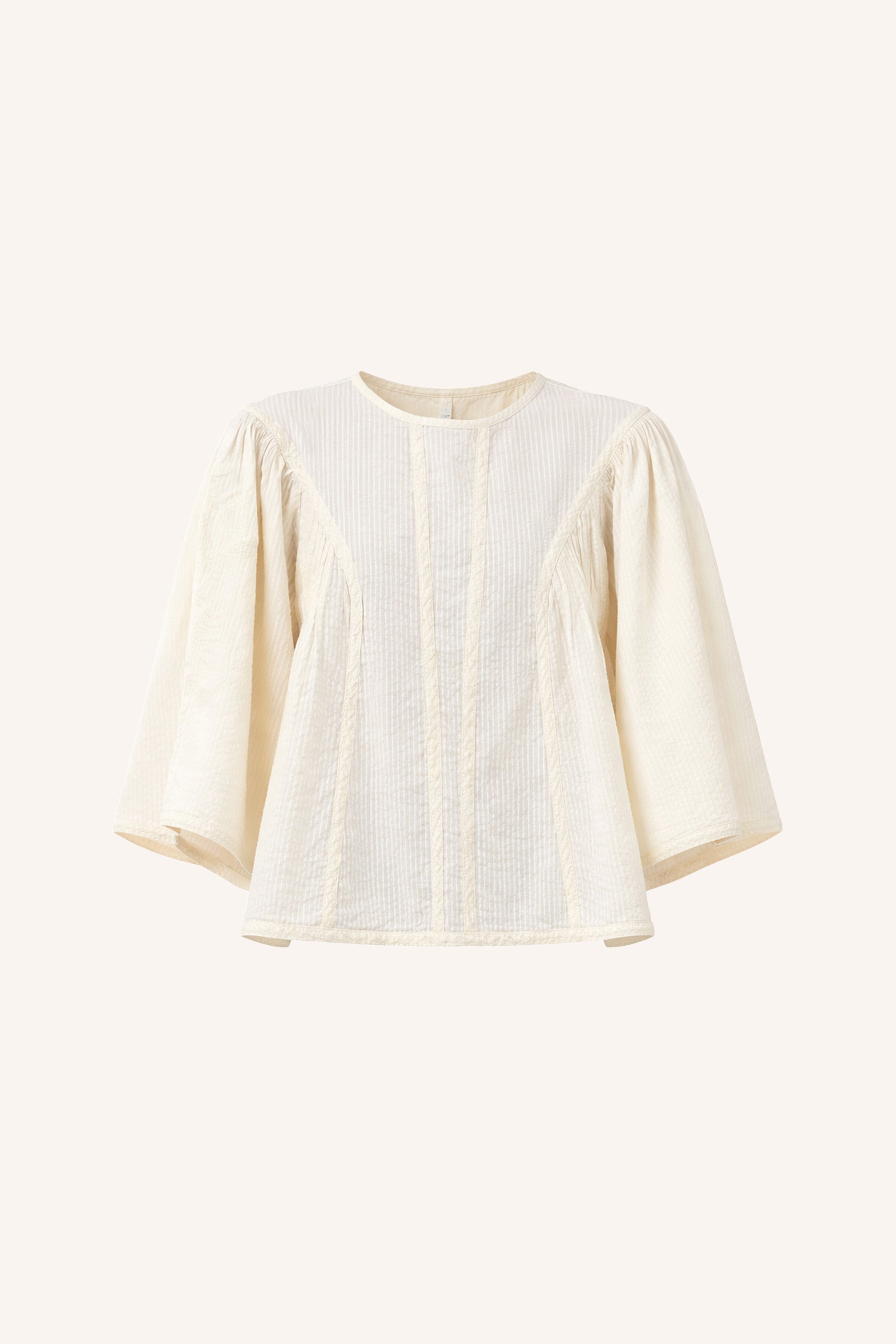 davin seersucker blouse | off white