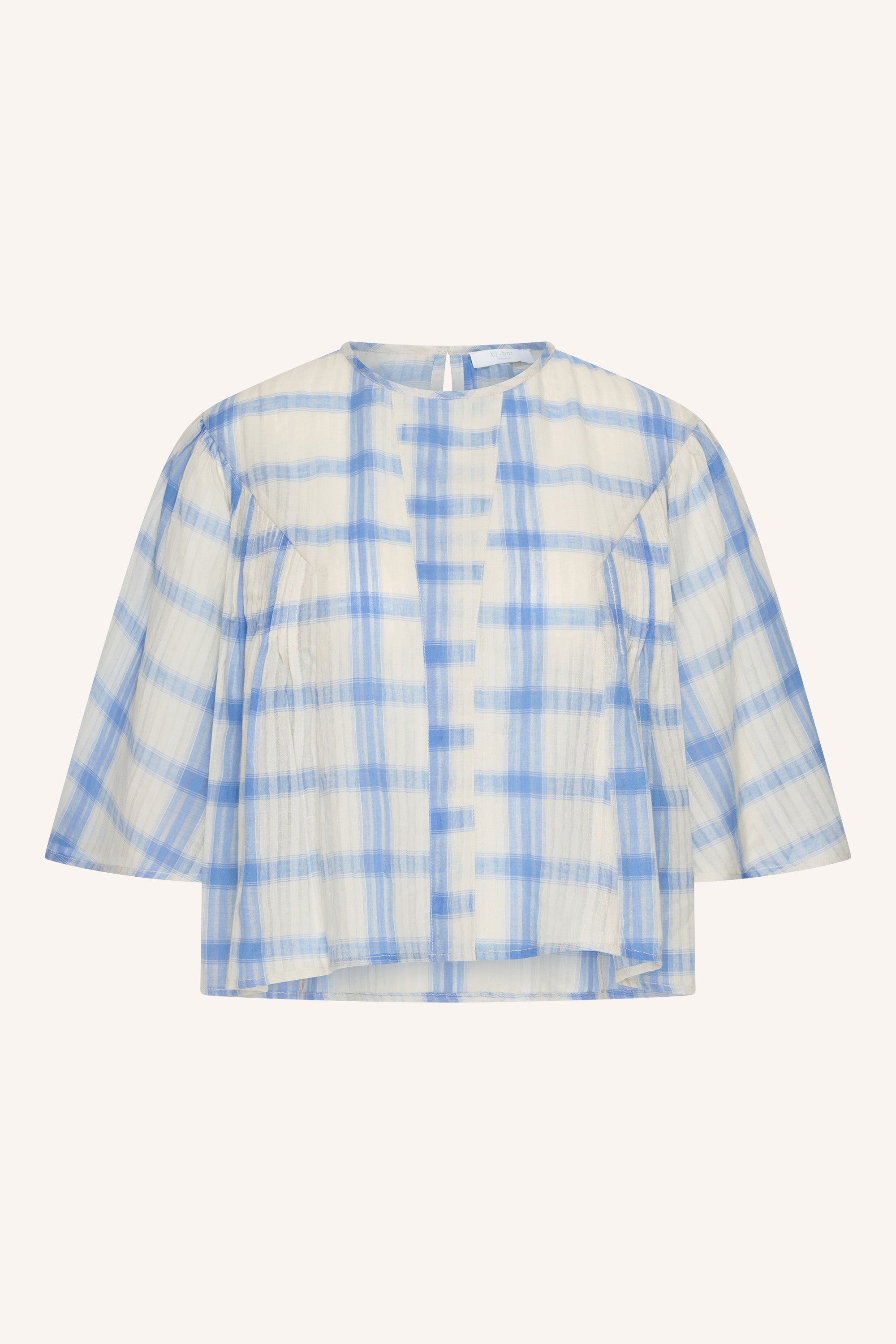 davin check blouse | light blue check