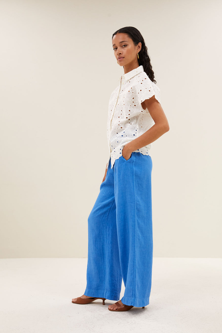 karly flower blouse | off white