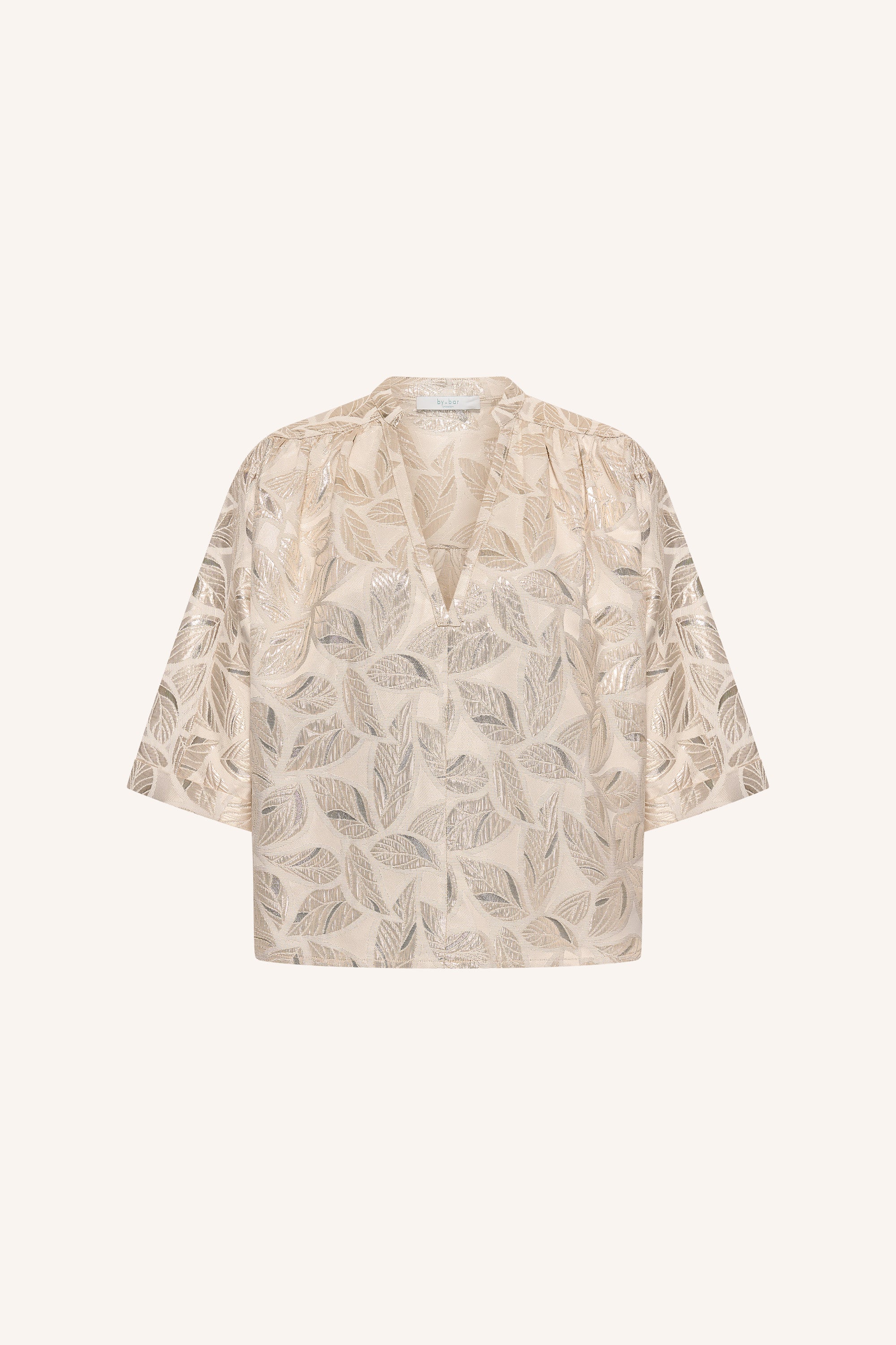 levy jacquard blouse | champagne