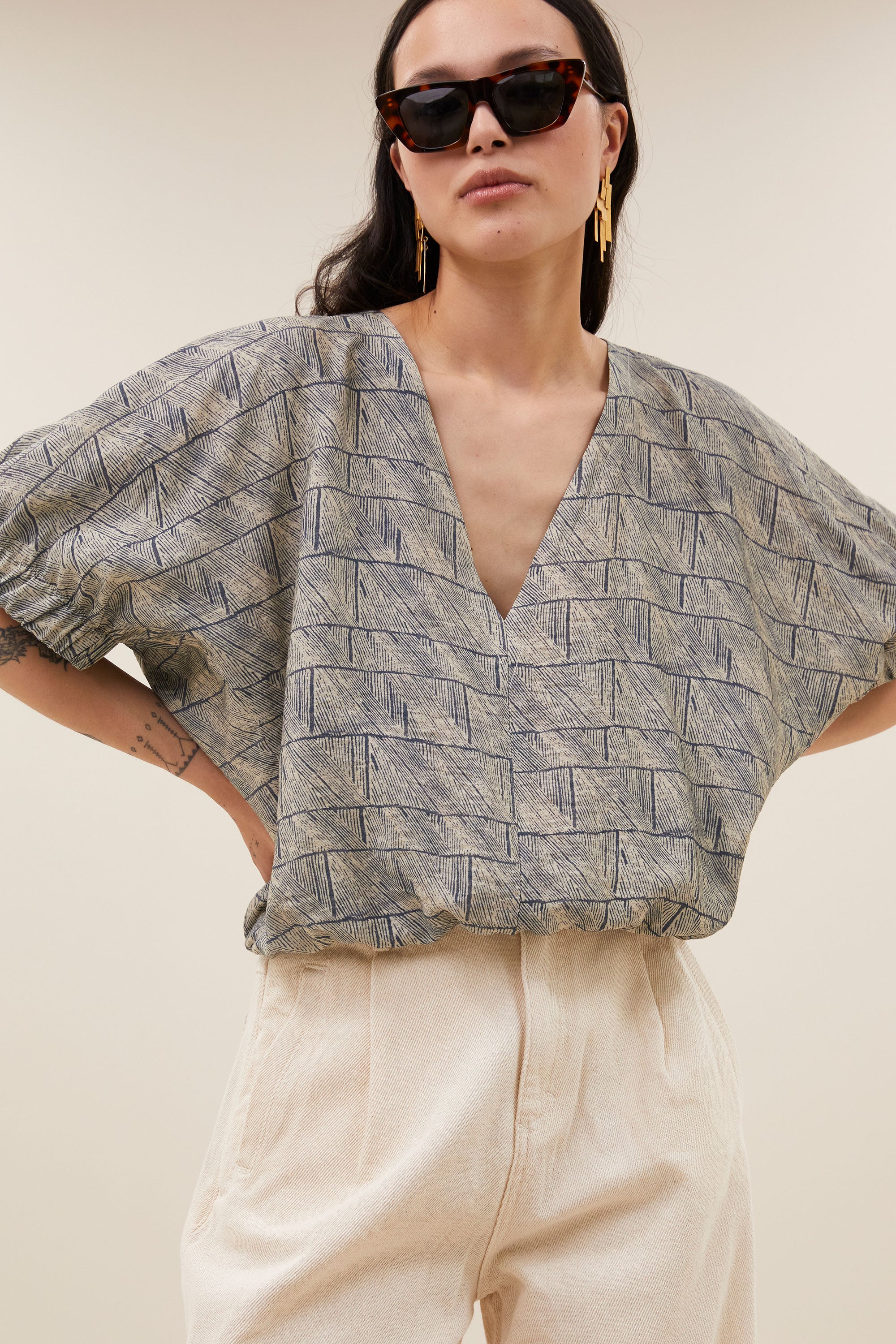 mabel vay blouse | vay print