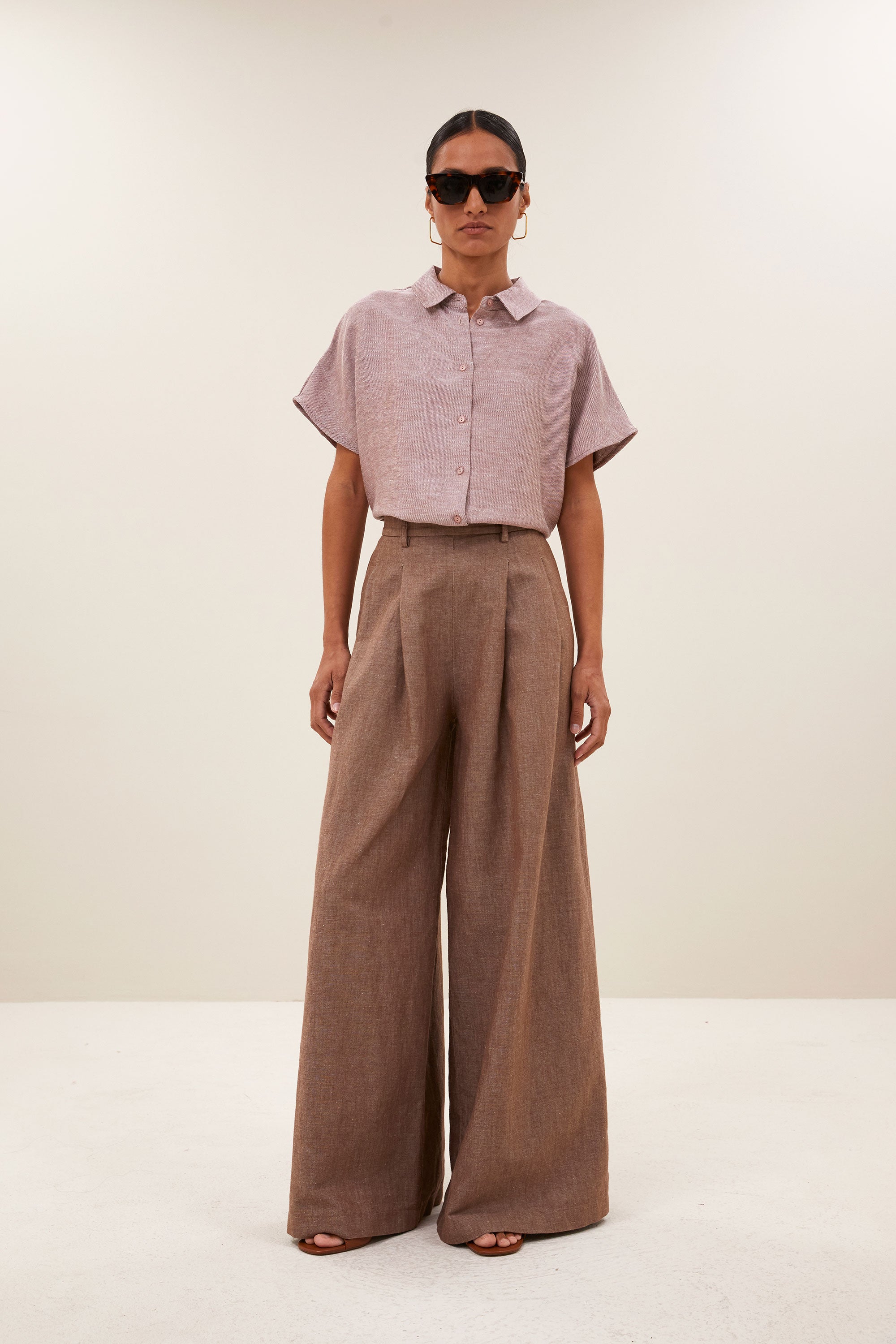 barley gloss blouse | mellow rose