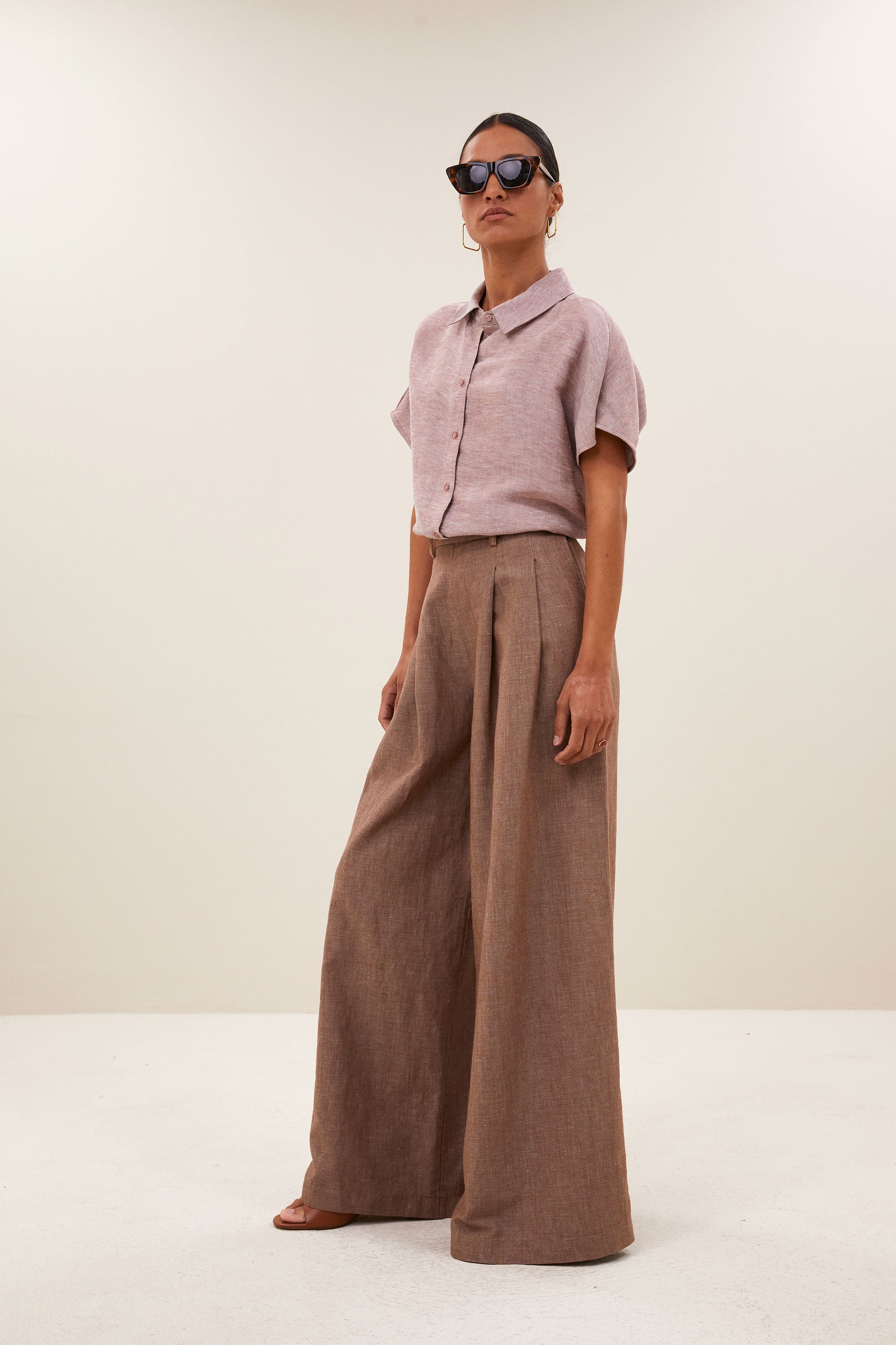 barley gloss blouse | mellow rose