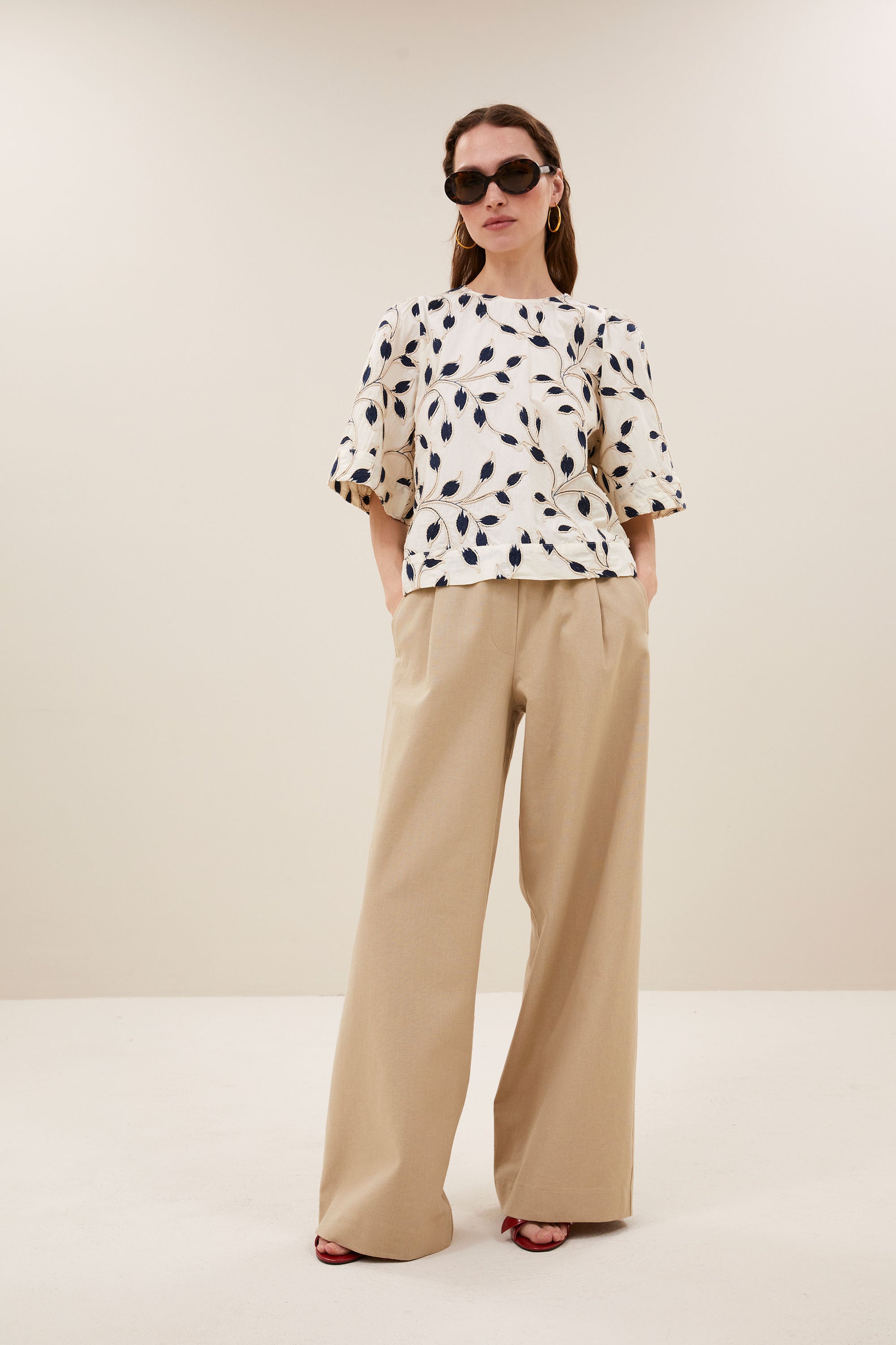 olivia botanic blouse | midnight