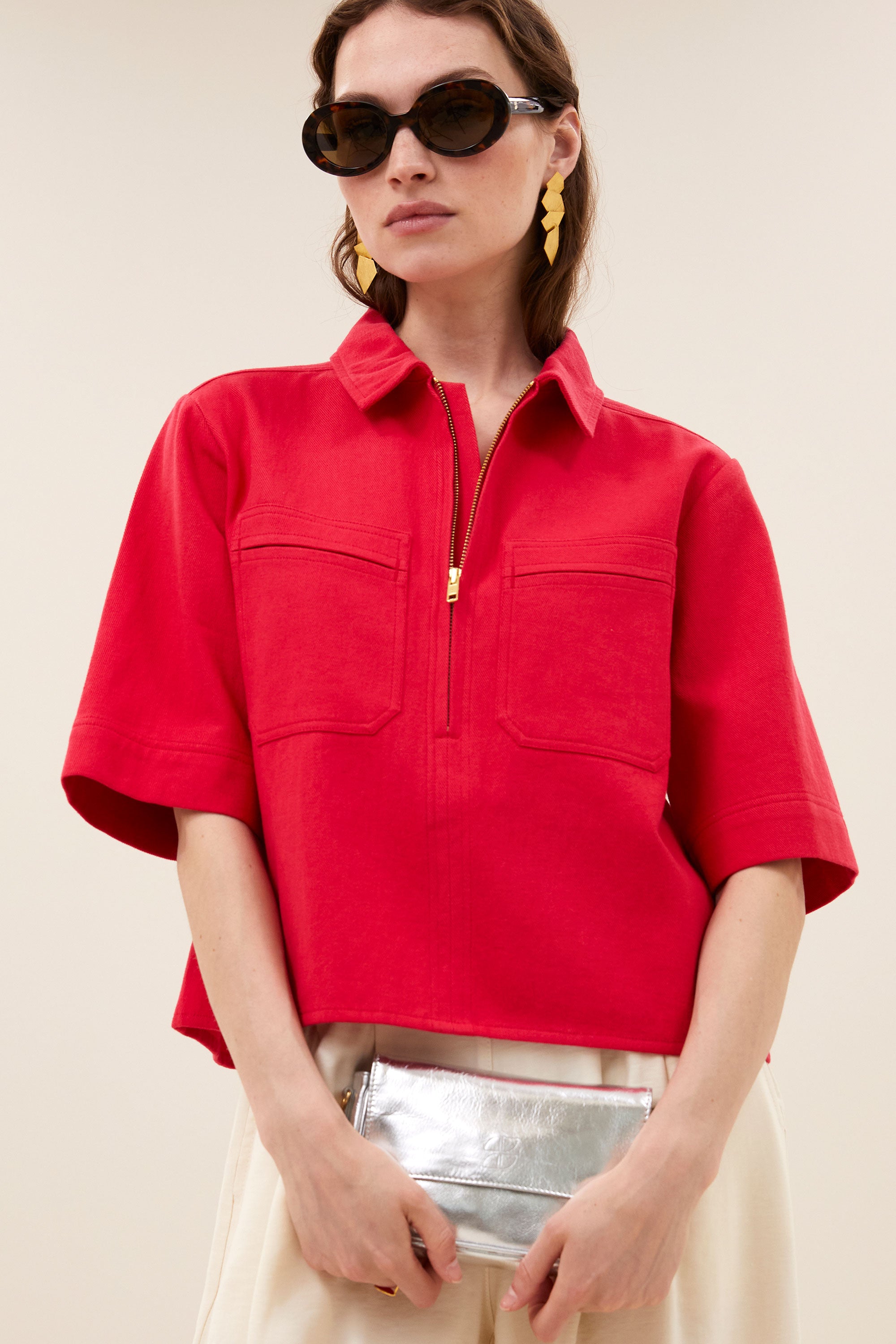 philipe twill top | lollipop