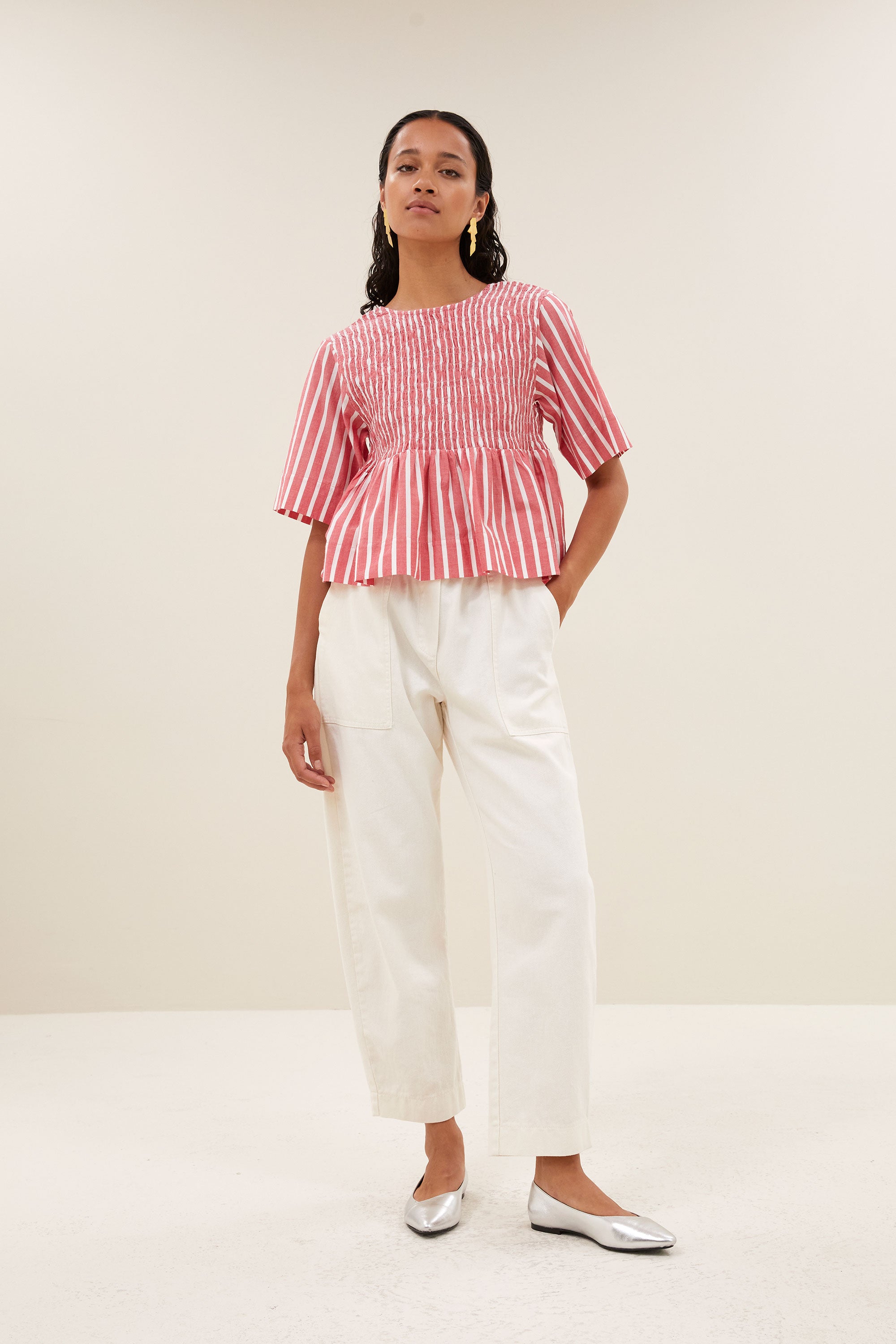 runa stripe top | red stripe