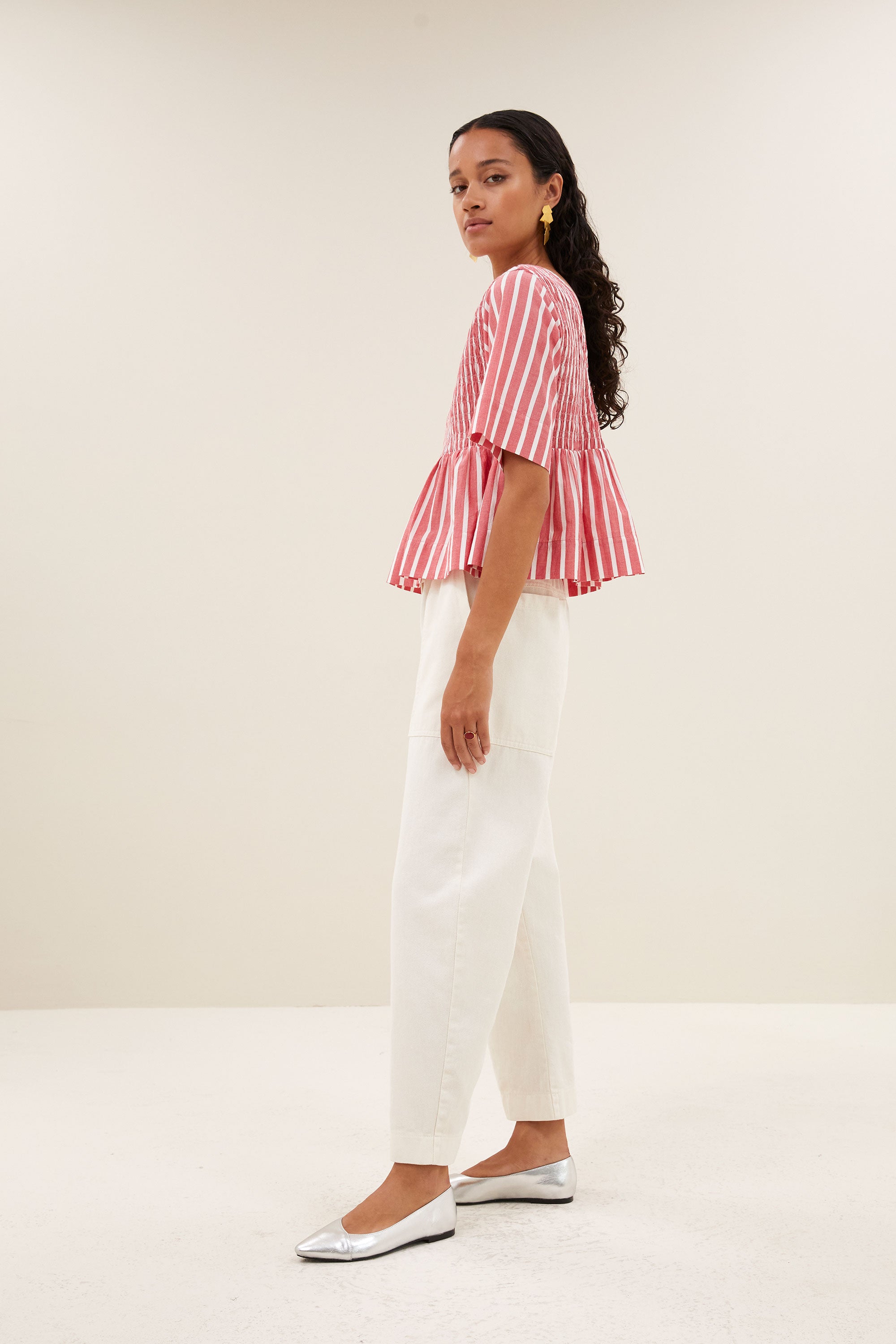 runa stripe top | red stripe