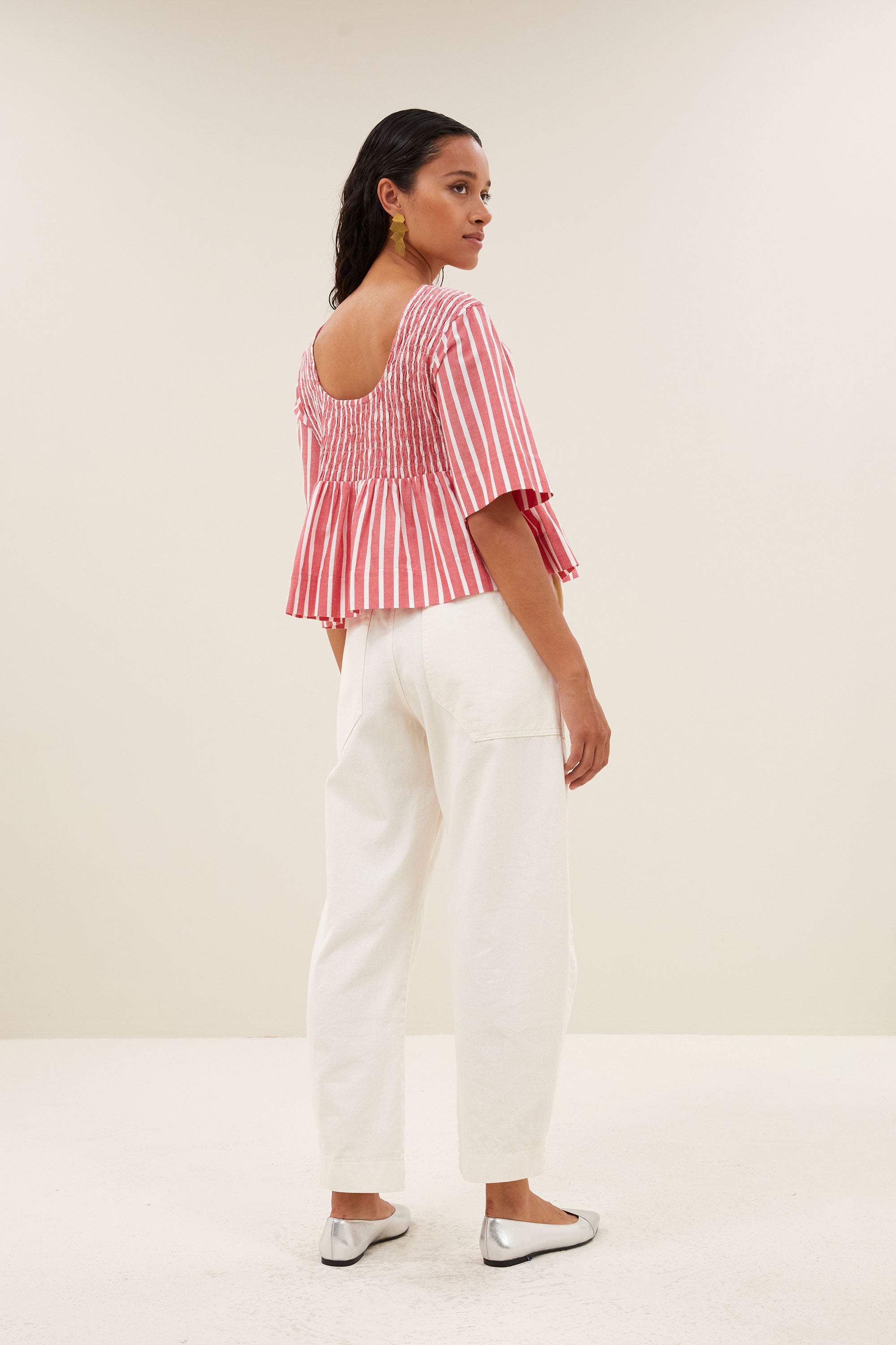 runa stripe top | red stripe