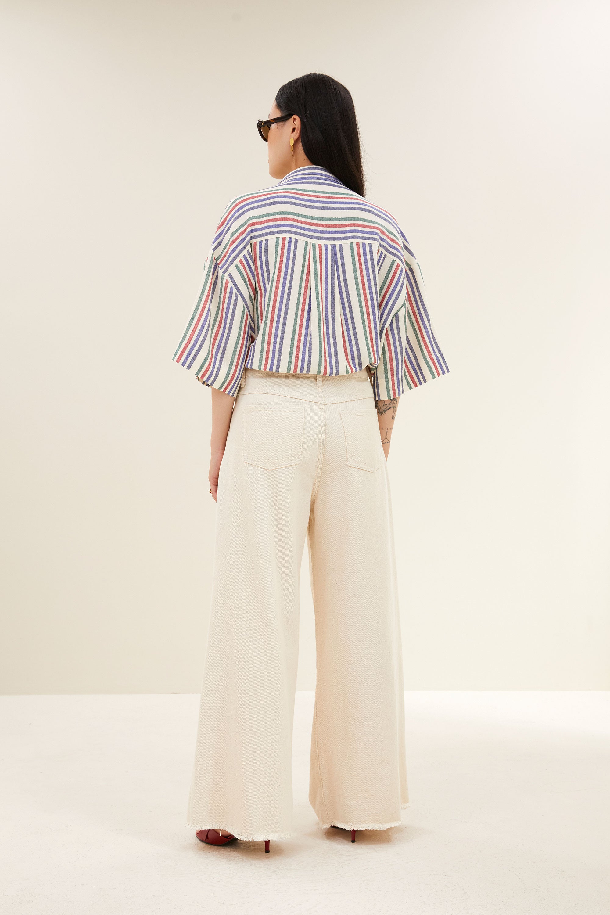 pilar multi stripe blouse | multi stripe