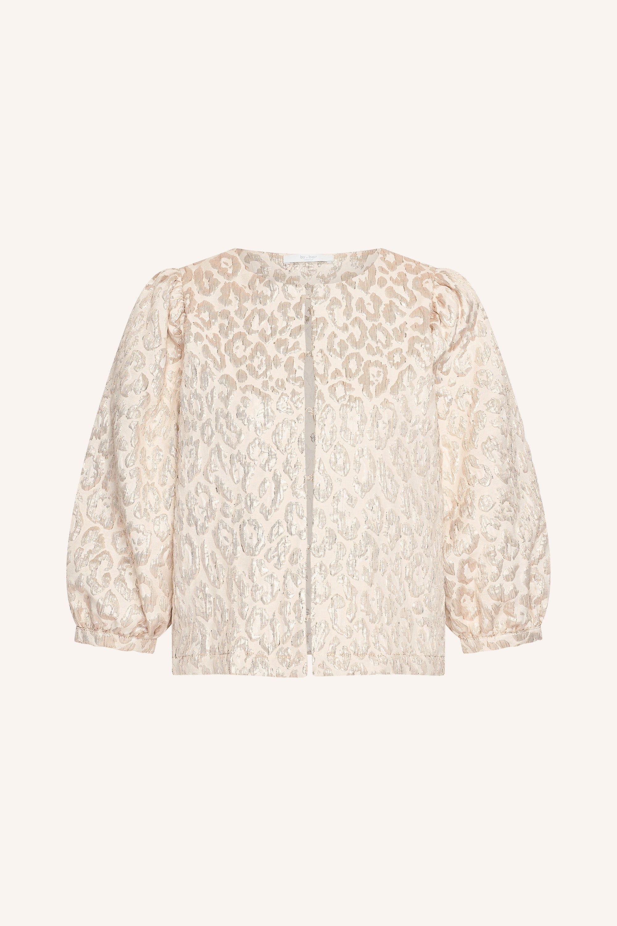 mauri sparkle cheetah blouse | champagne