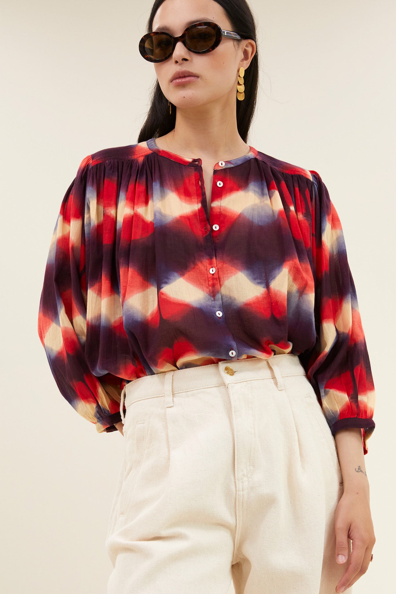 becky parade blouse | parade print