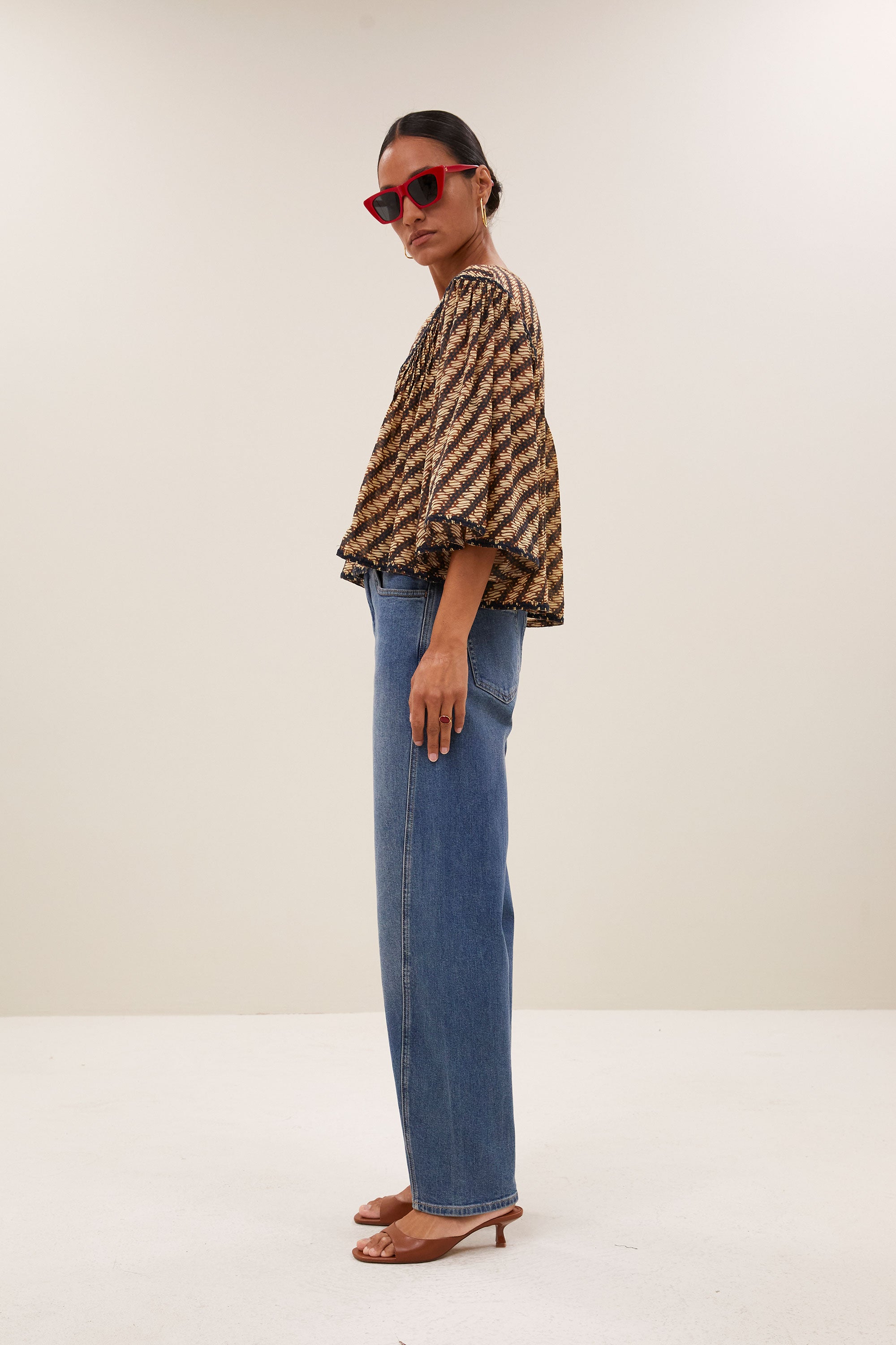 davin manilla blouse | manilla print