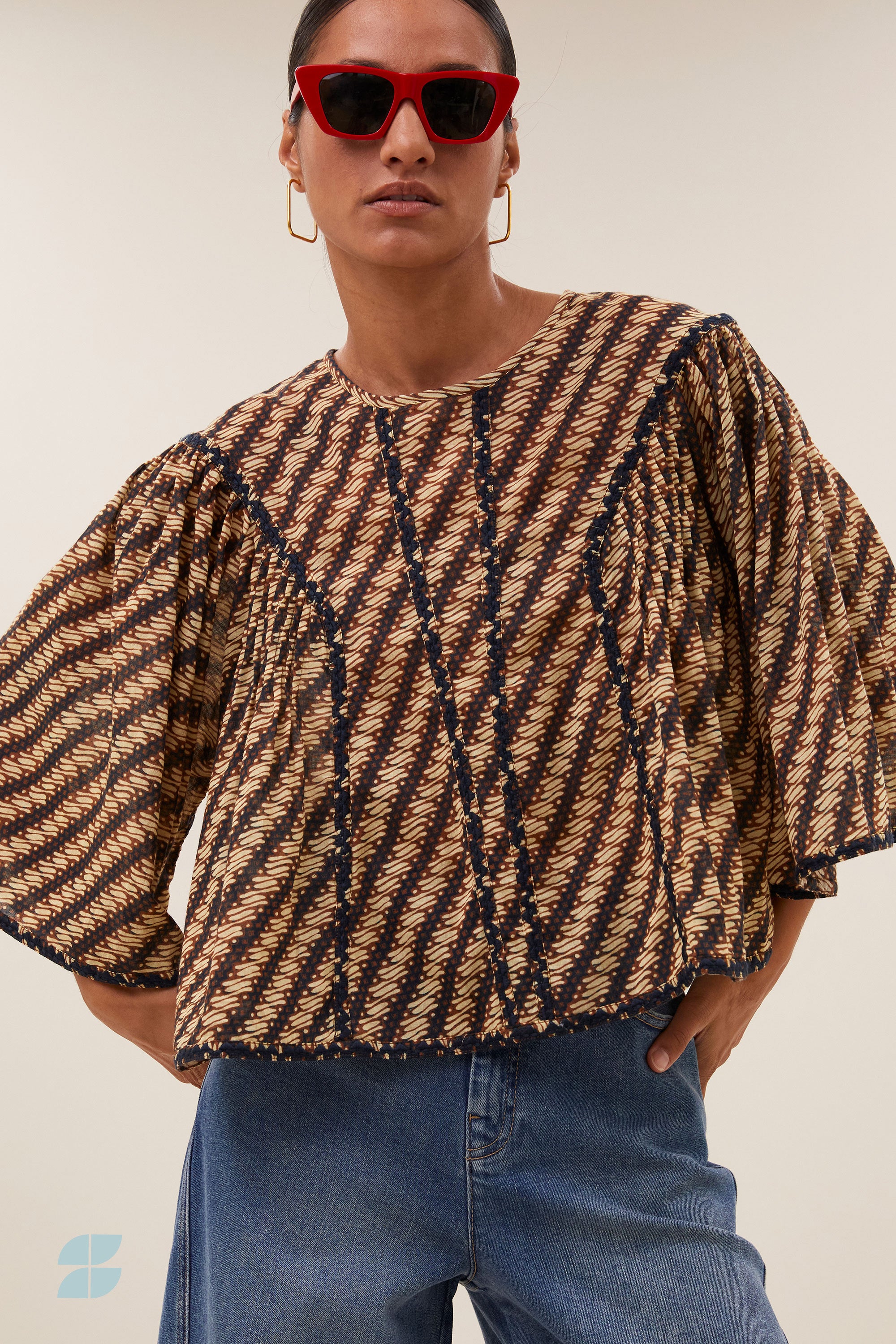 davin manilla blouse | manilla print