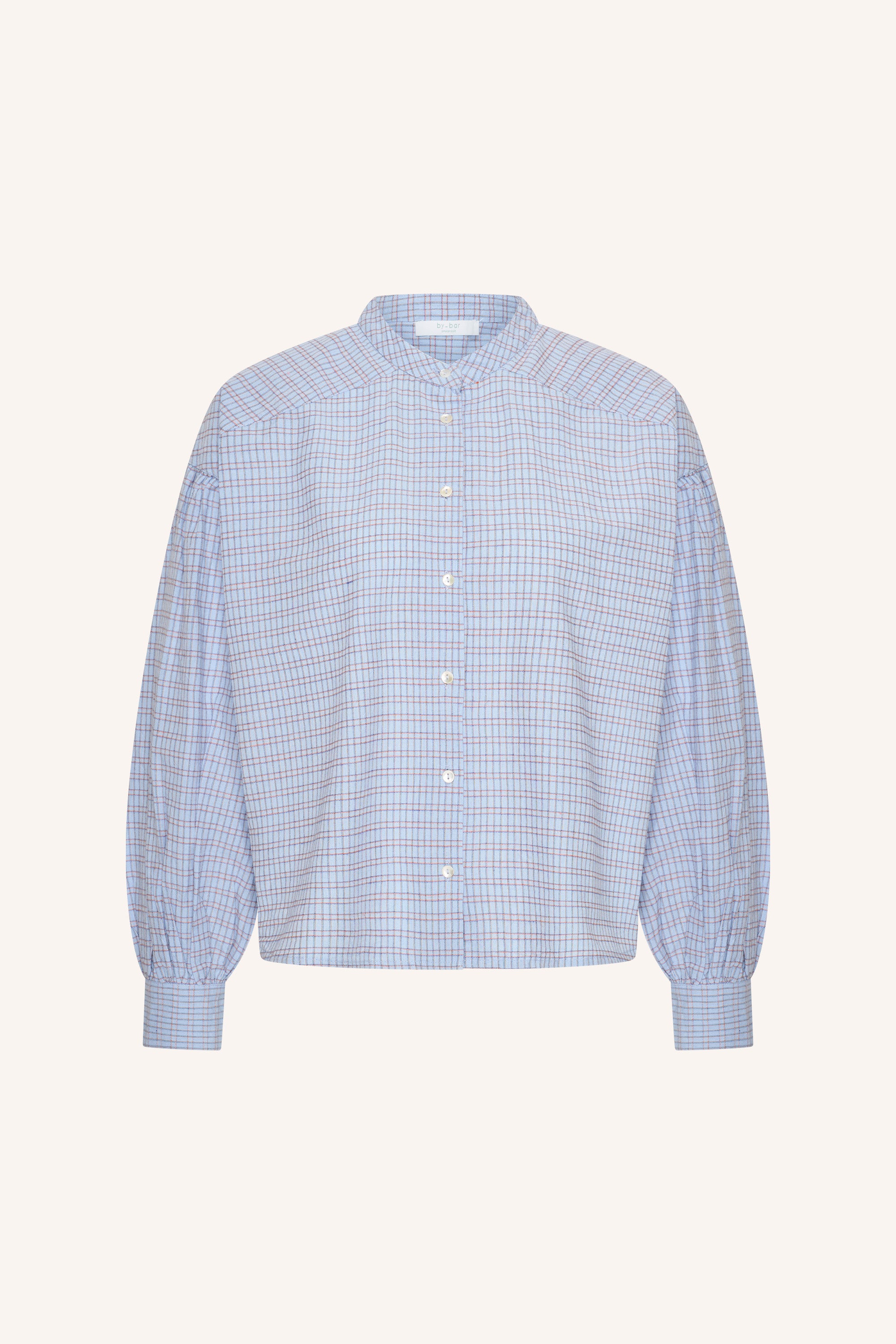 ella check blouse | blue small check