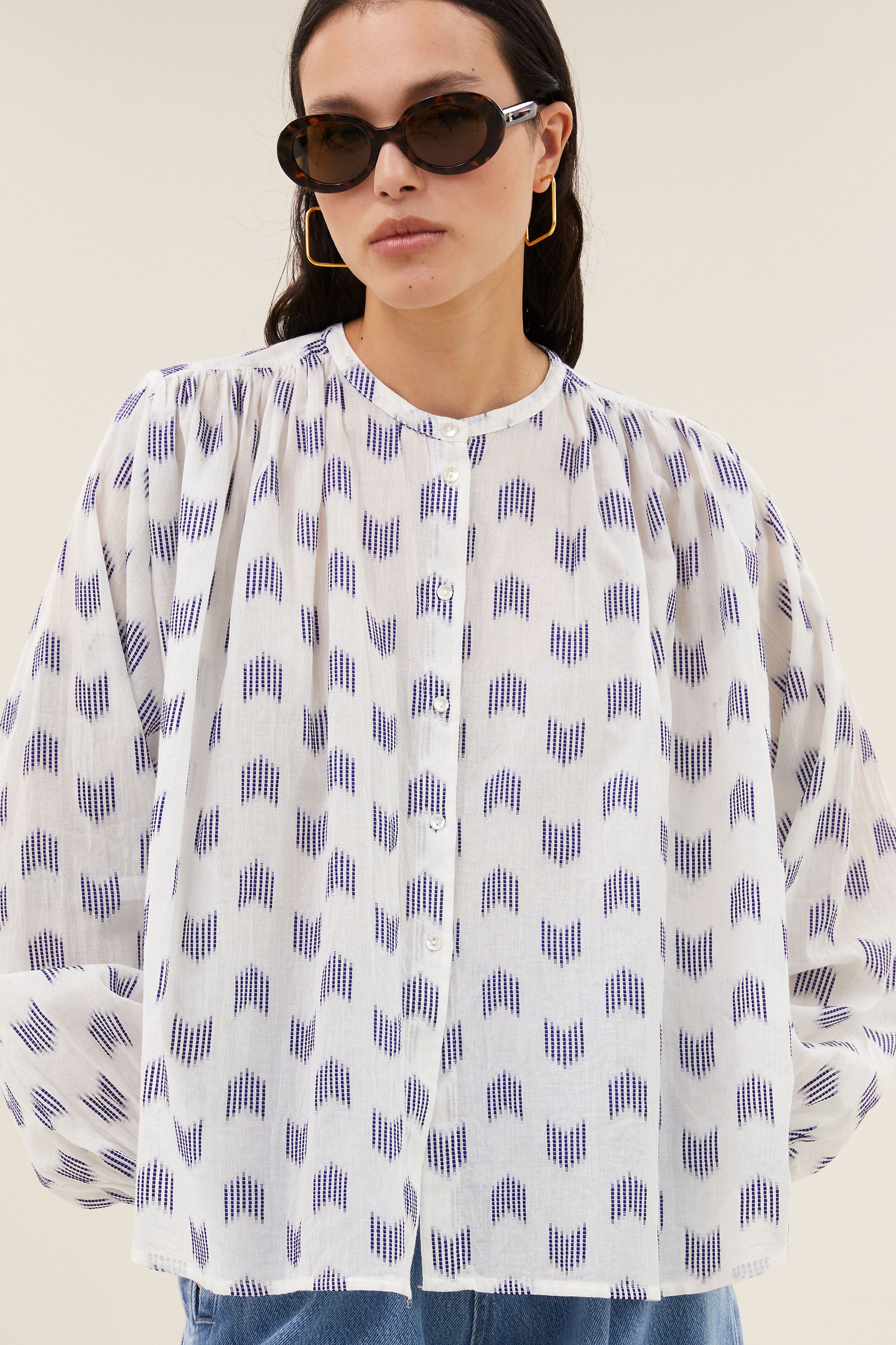 nyka oase blouse | blue oase