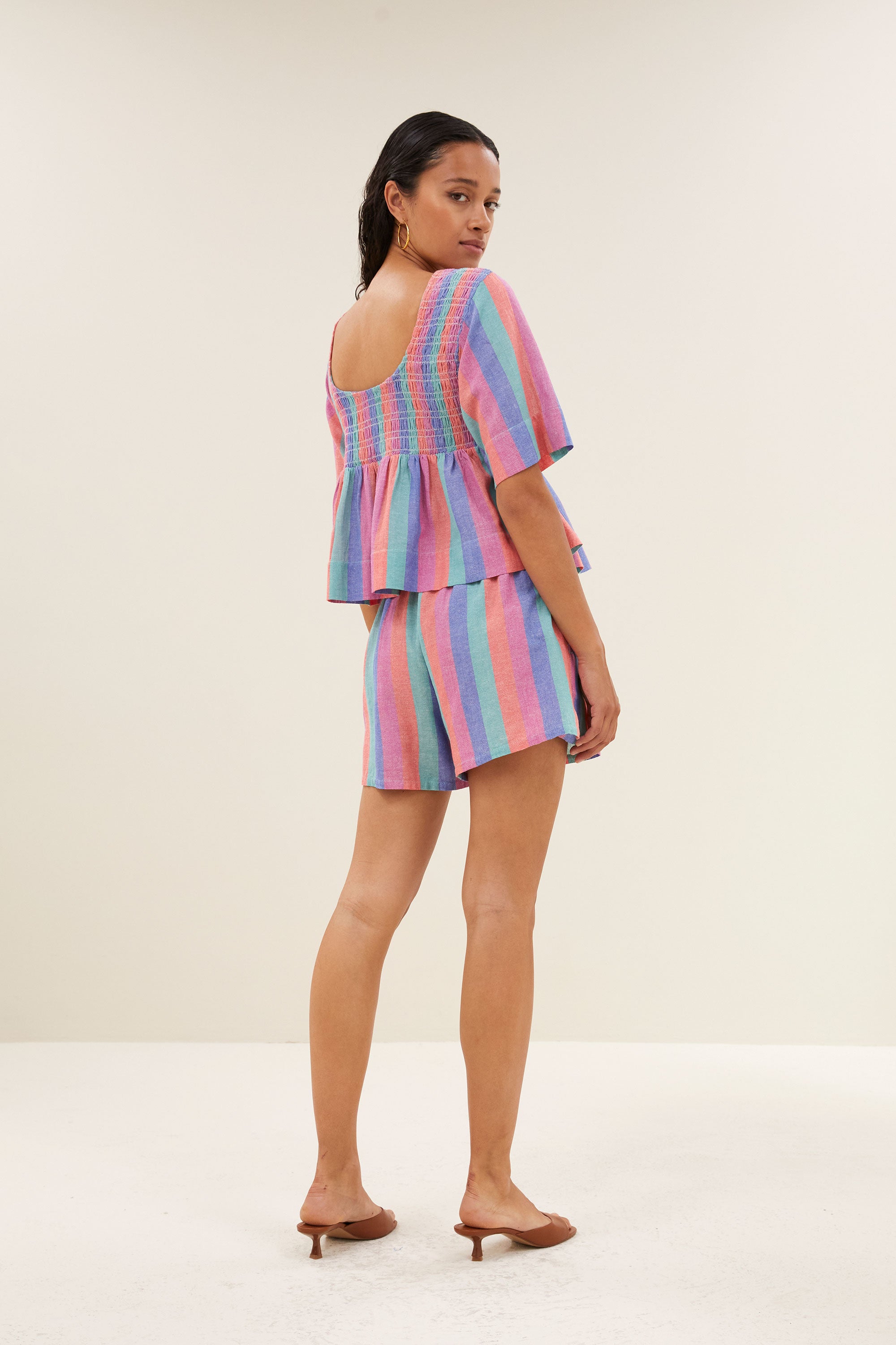 runa rainbow top | rainbow stripe