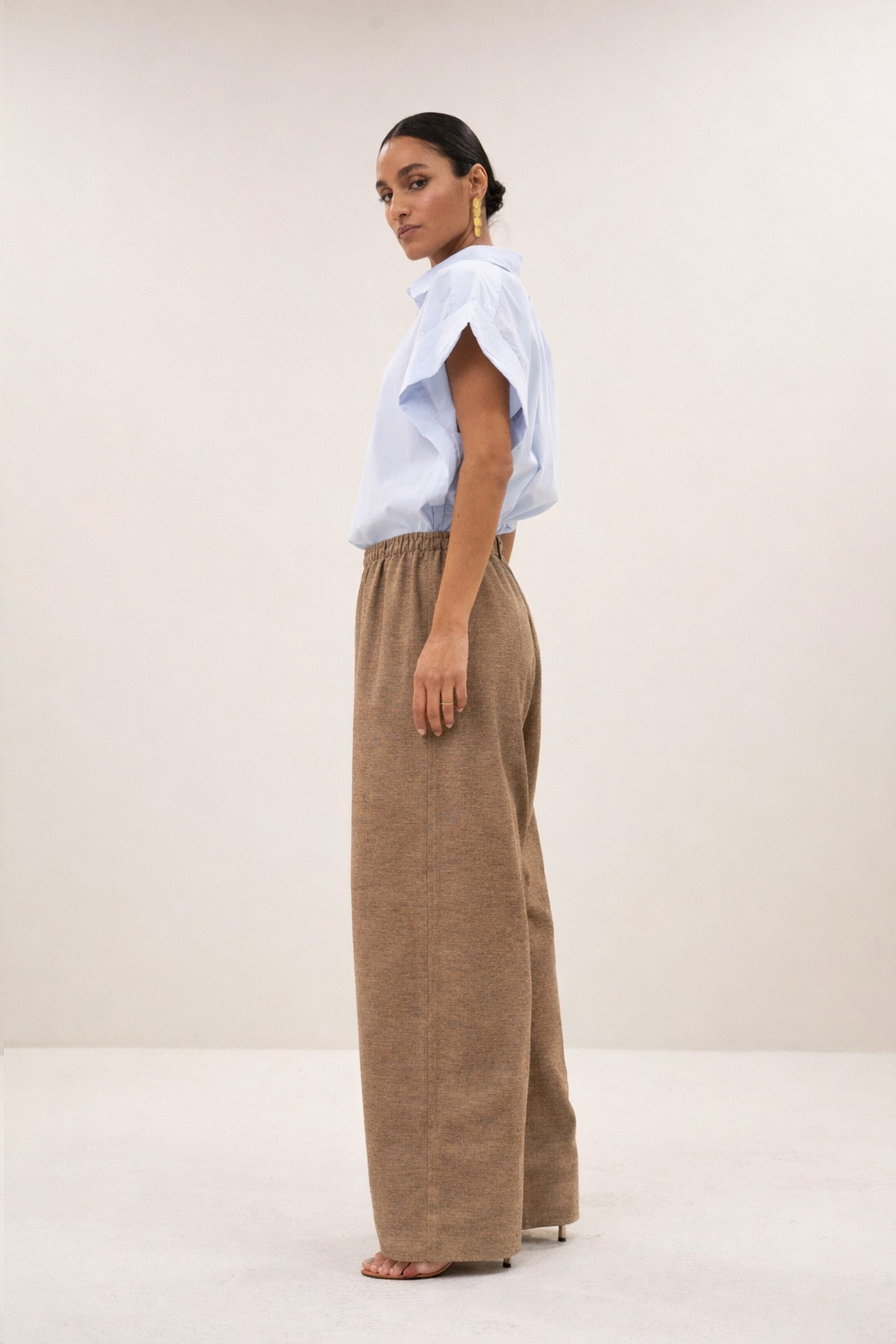 pixie chambray blouse | light blue