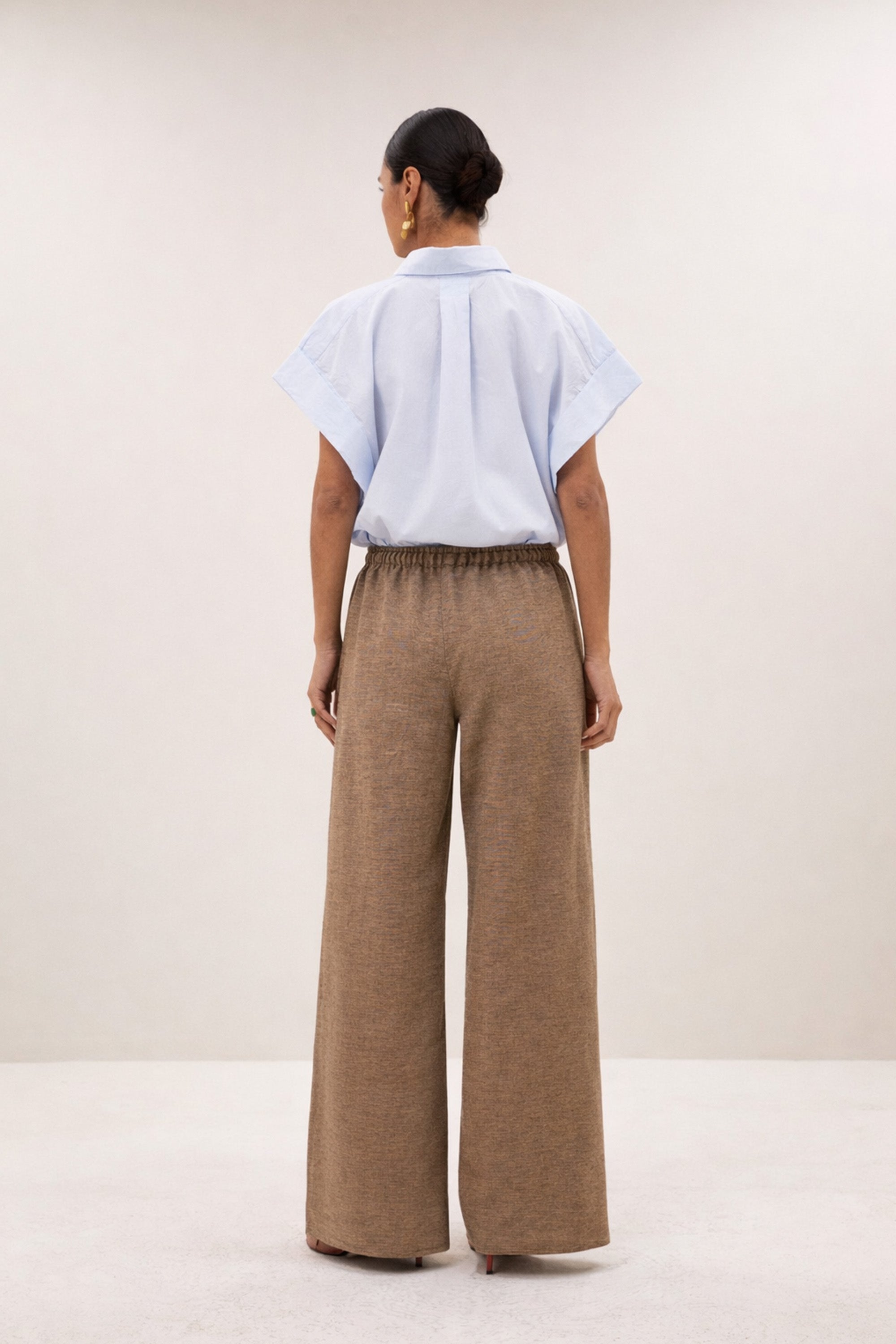 pixie chambray blouse | light blue