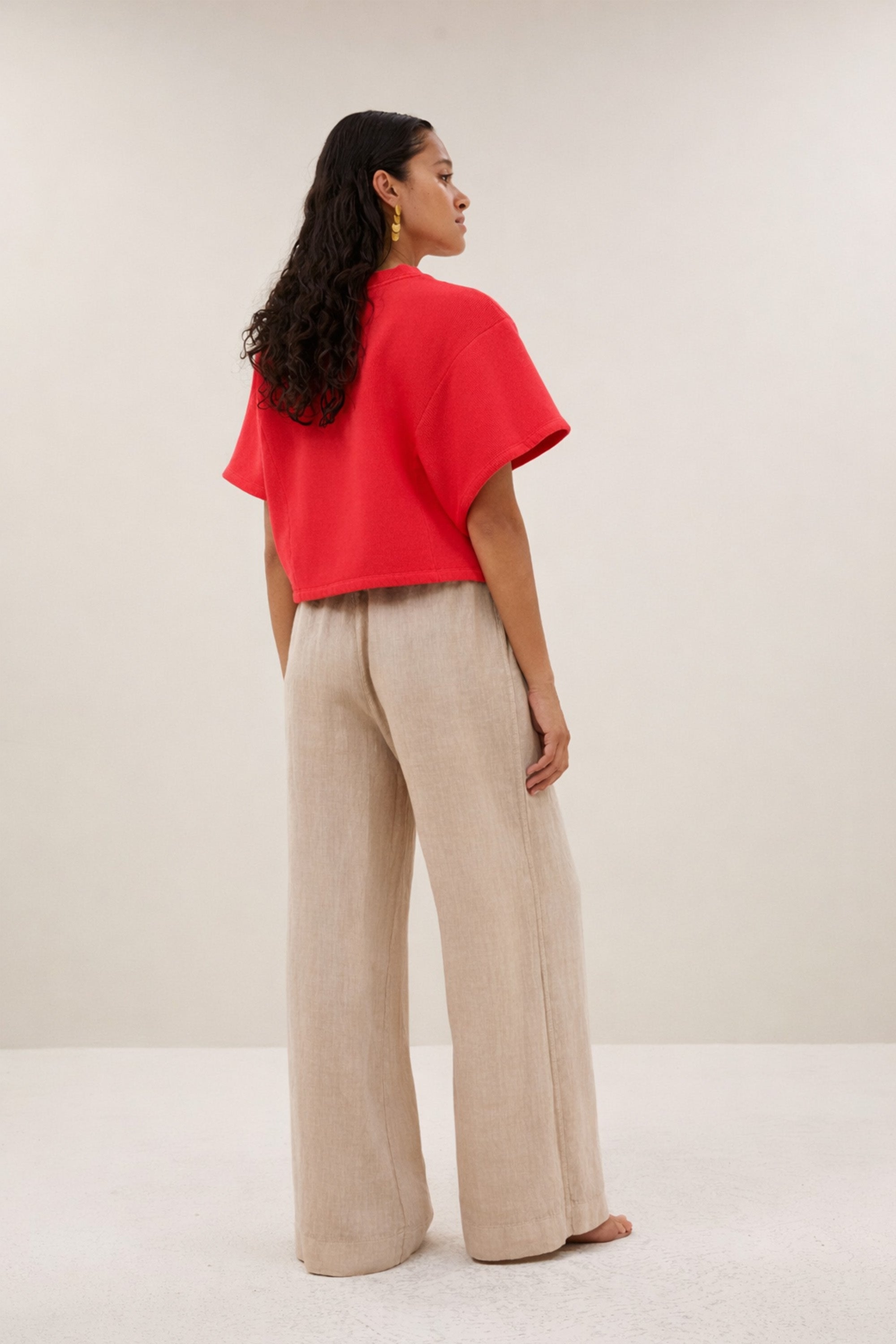 suki sweat top | poppy red