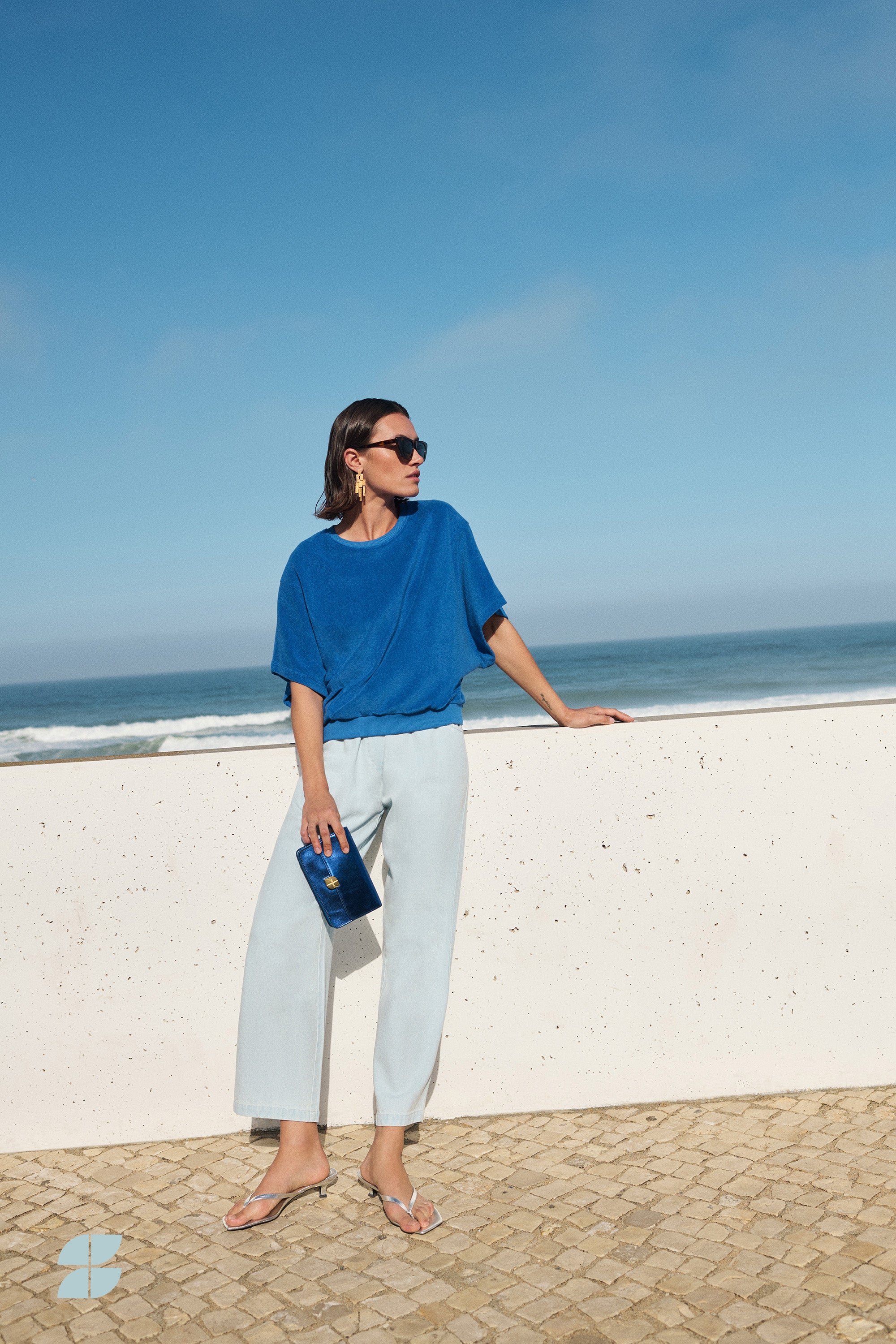 nuki slub top | azul blue