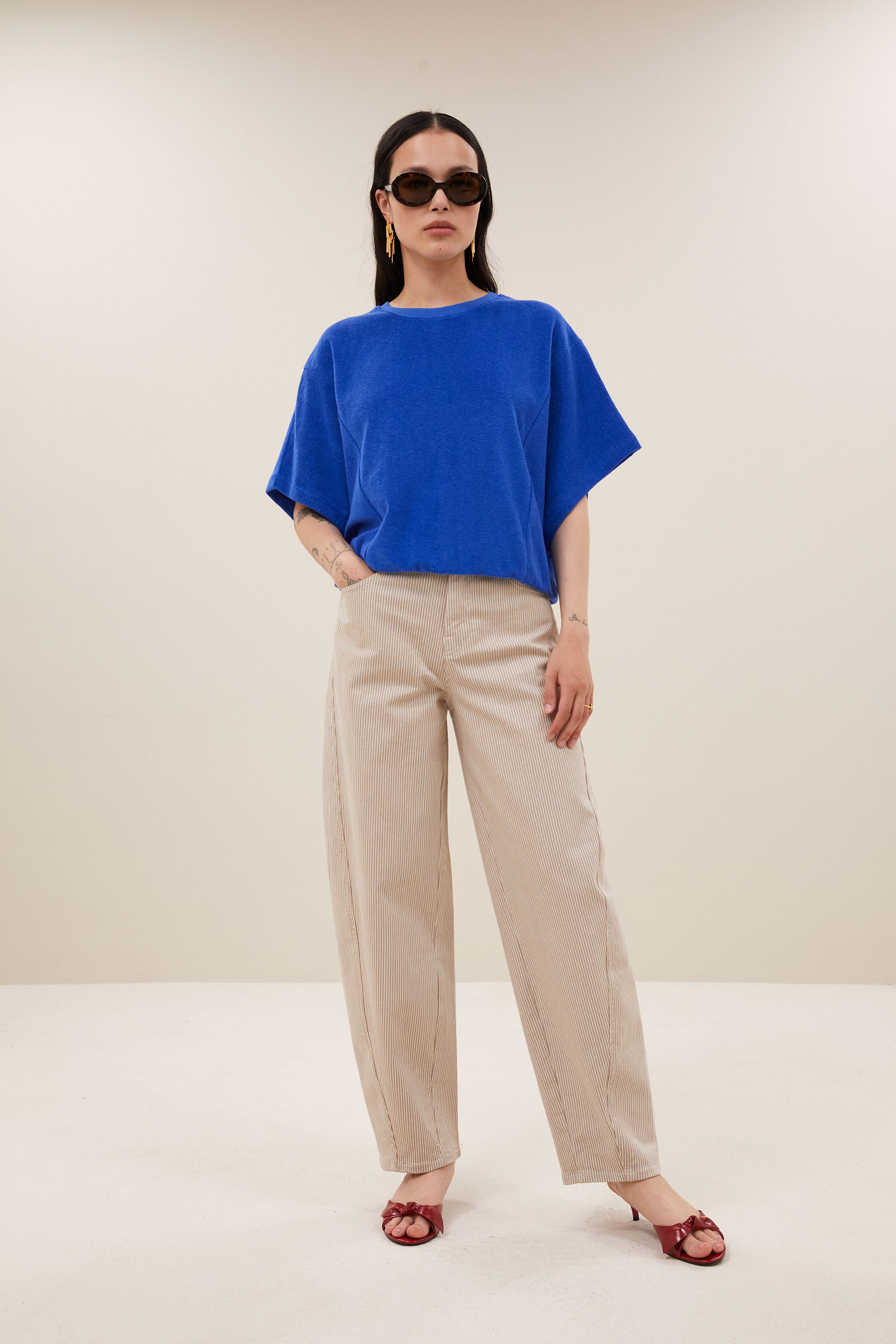 nuki slub top | azul blue