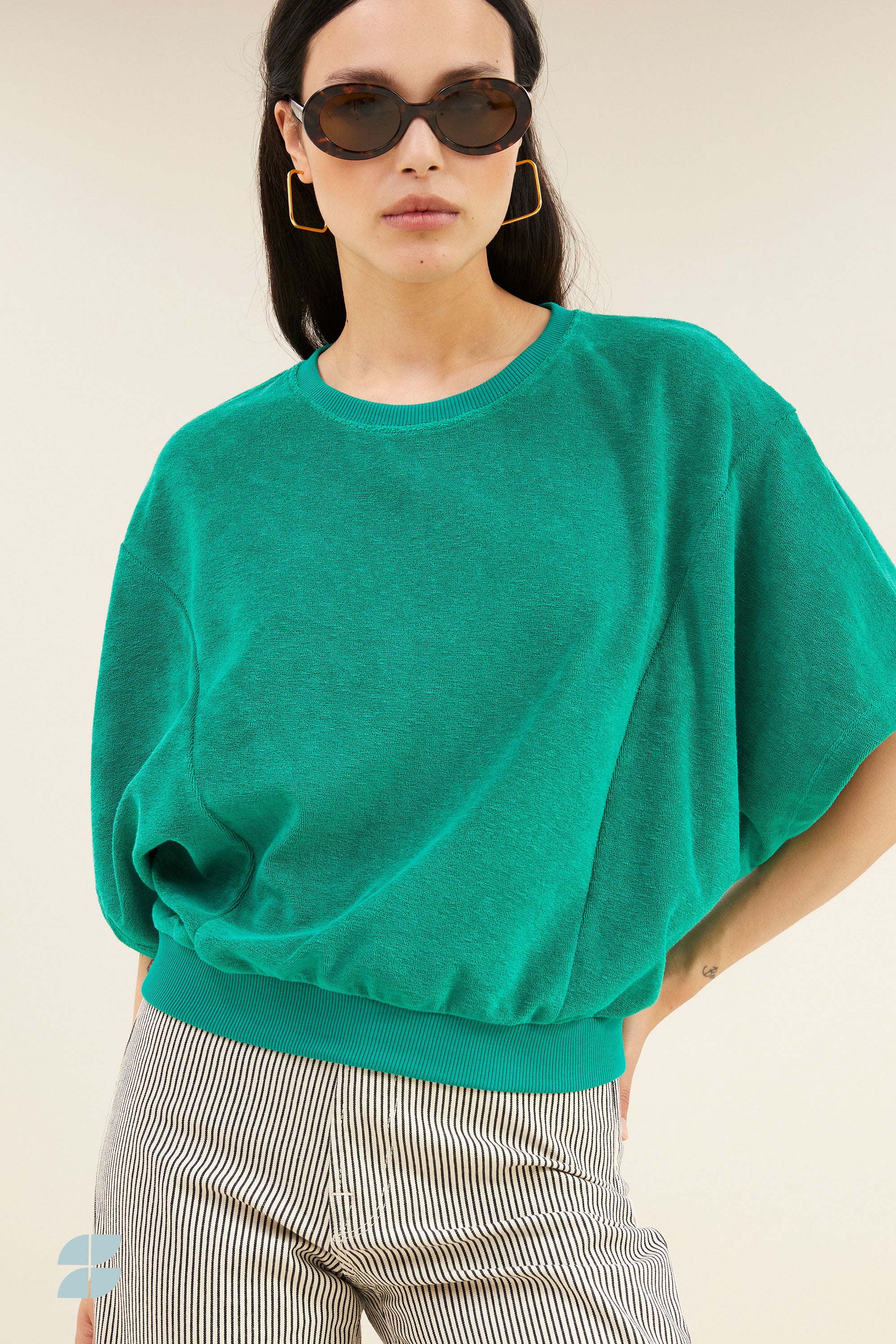 nuki slub top | green lake