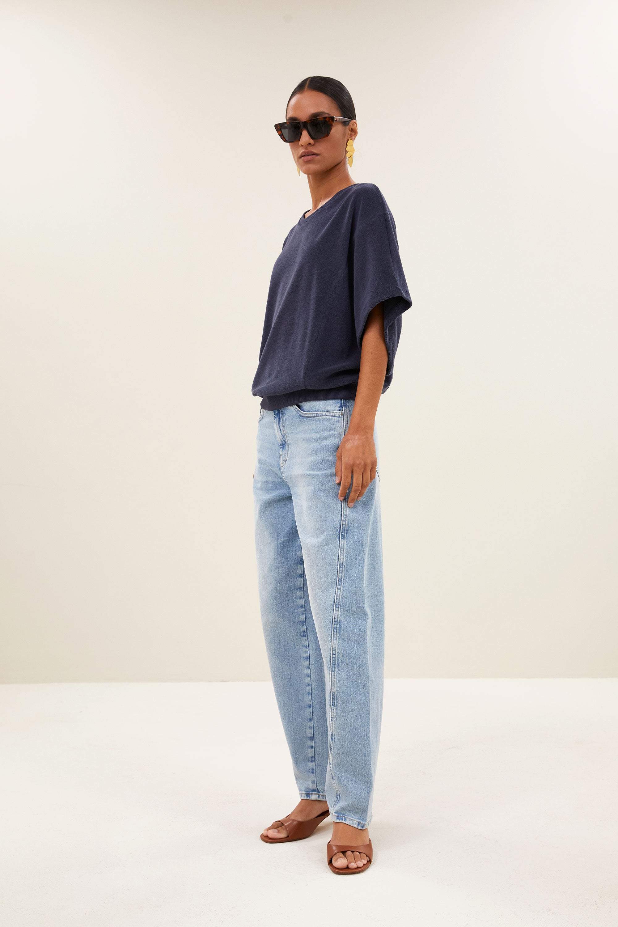 nuki slub top | midnight