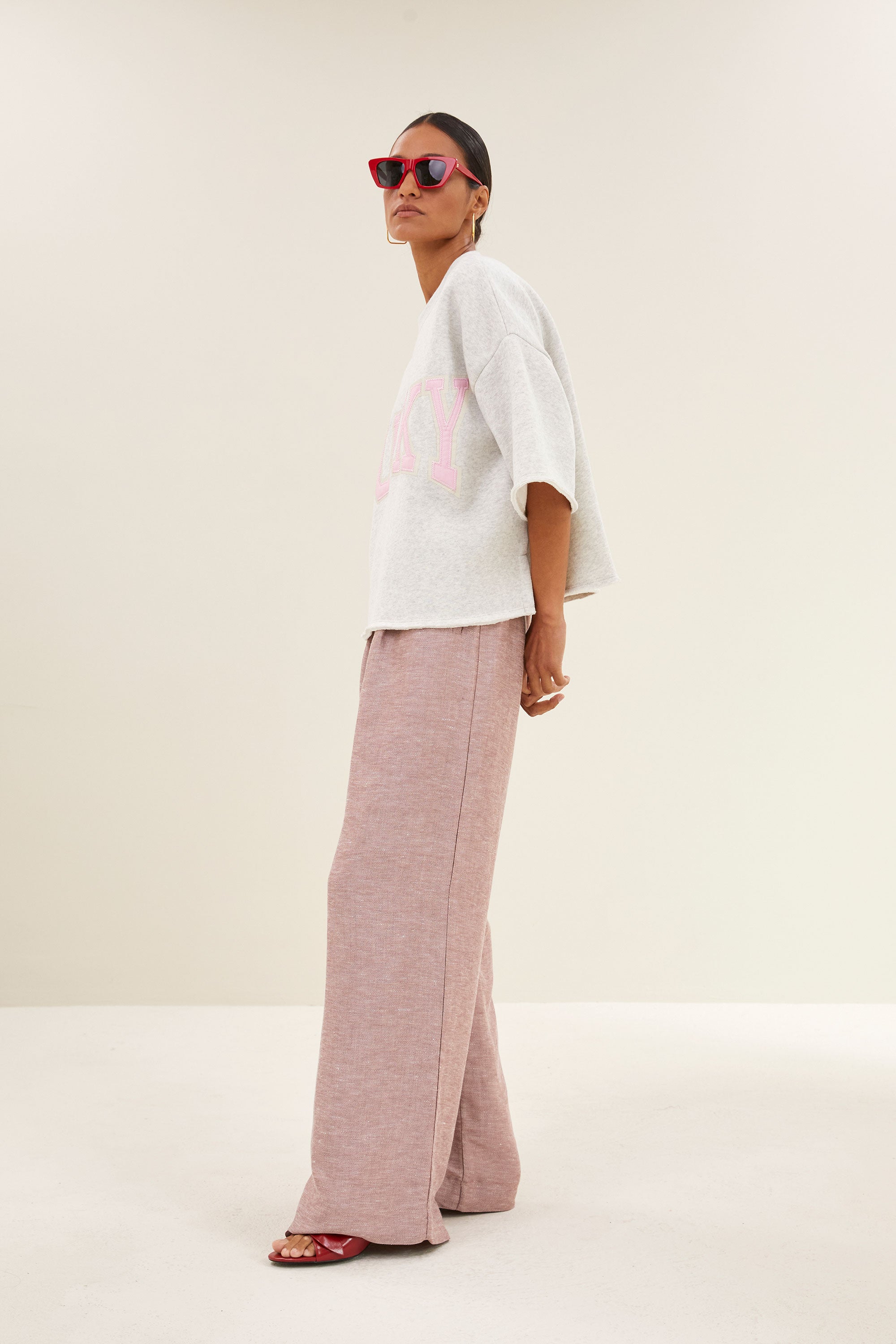 willow lucky top | light grey melee