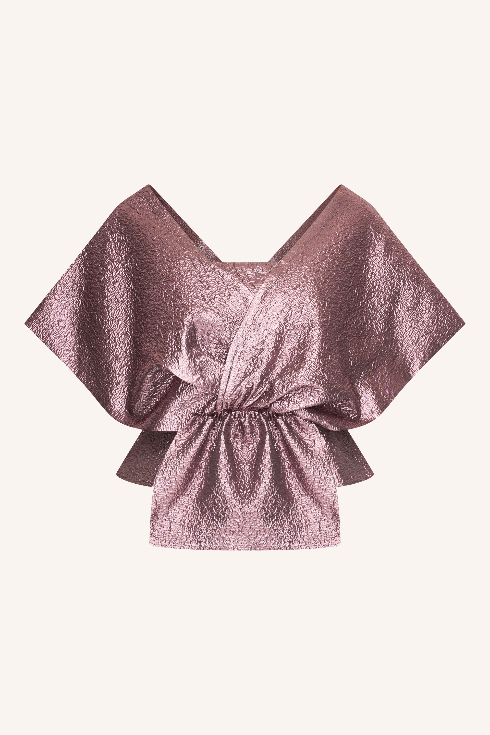 simone metallic top | dusty lilac