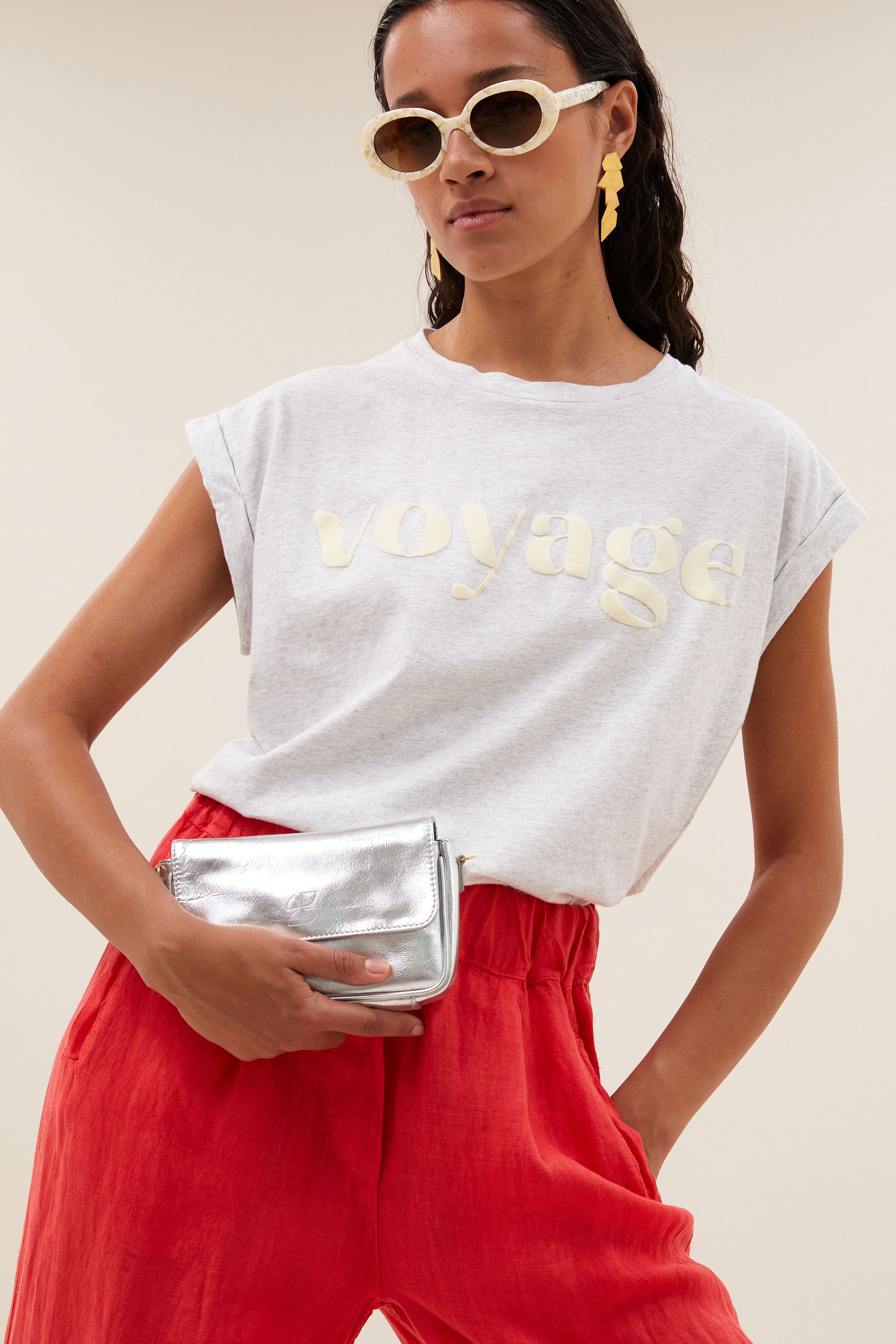 tobi voyage top | light grey melee