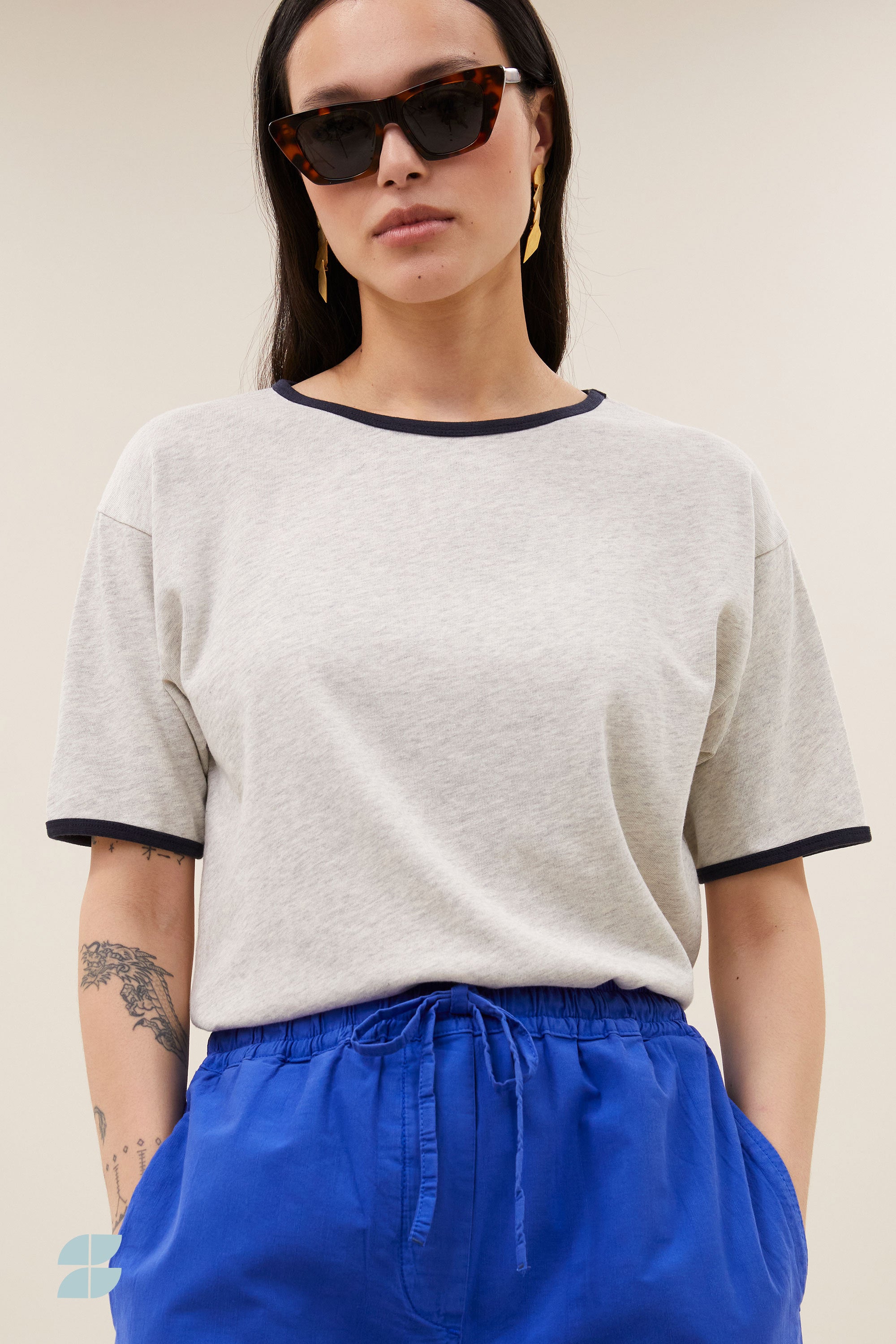 nimes top | light grey melee