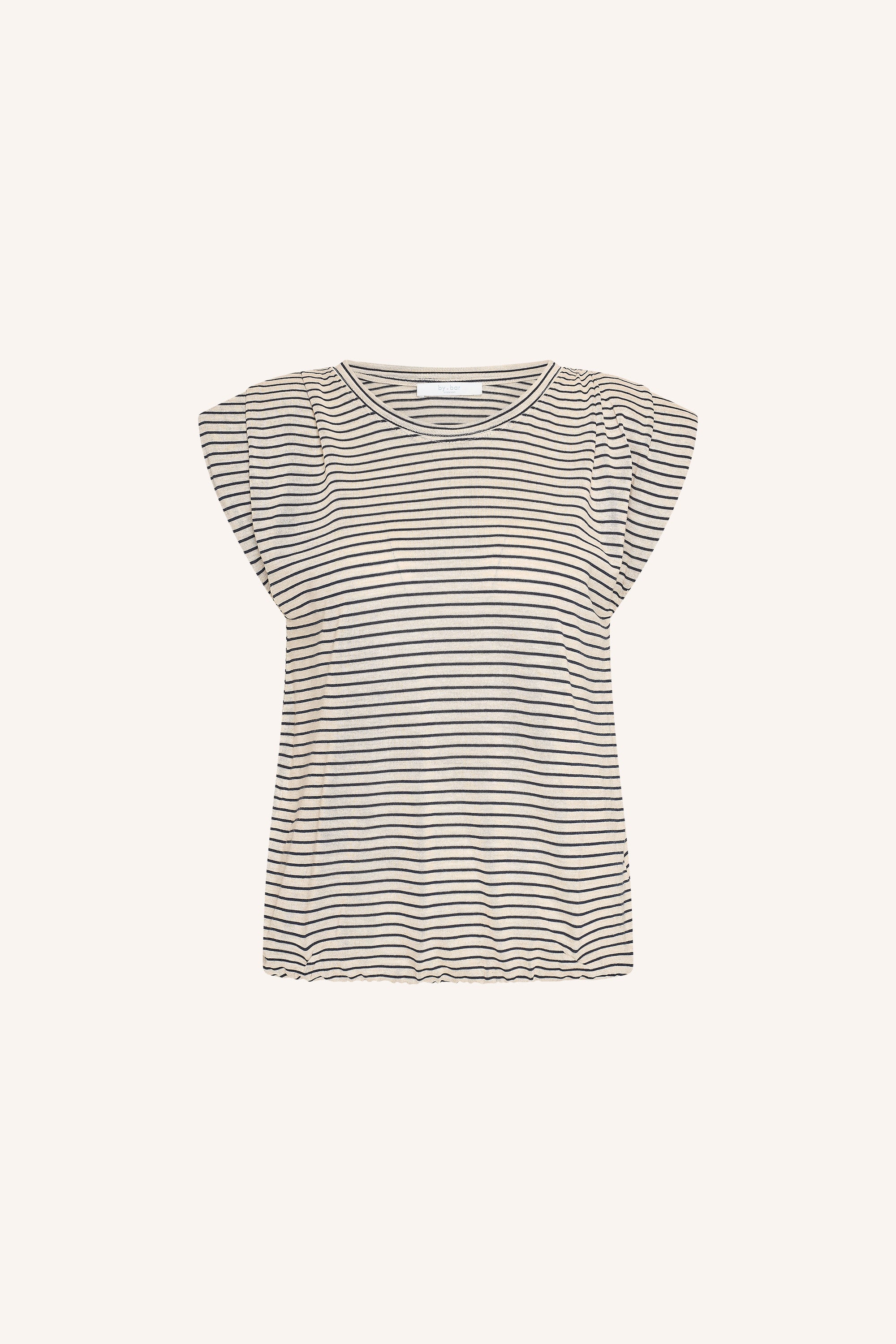 nilou small stripe top | admiral blue stripe