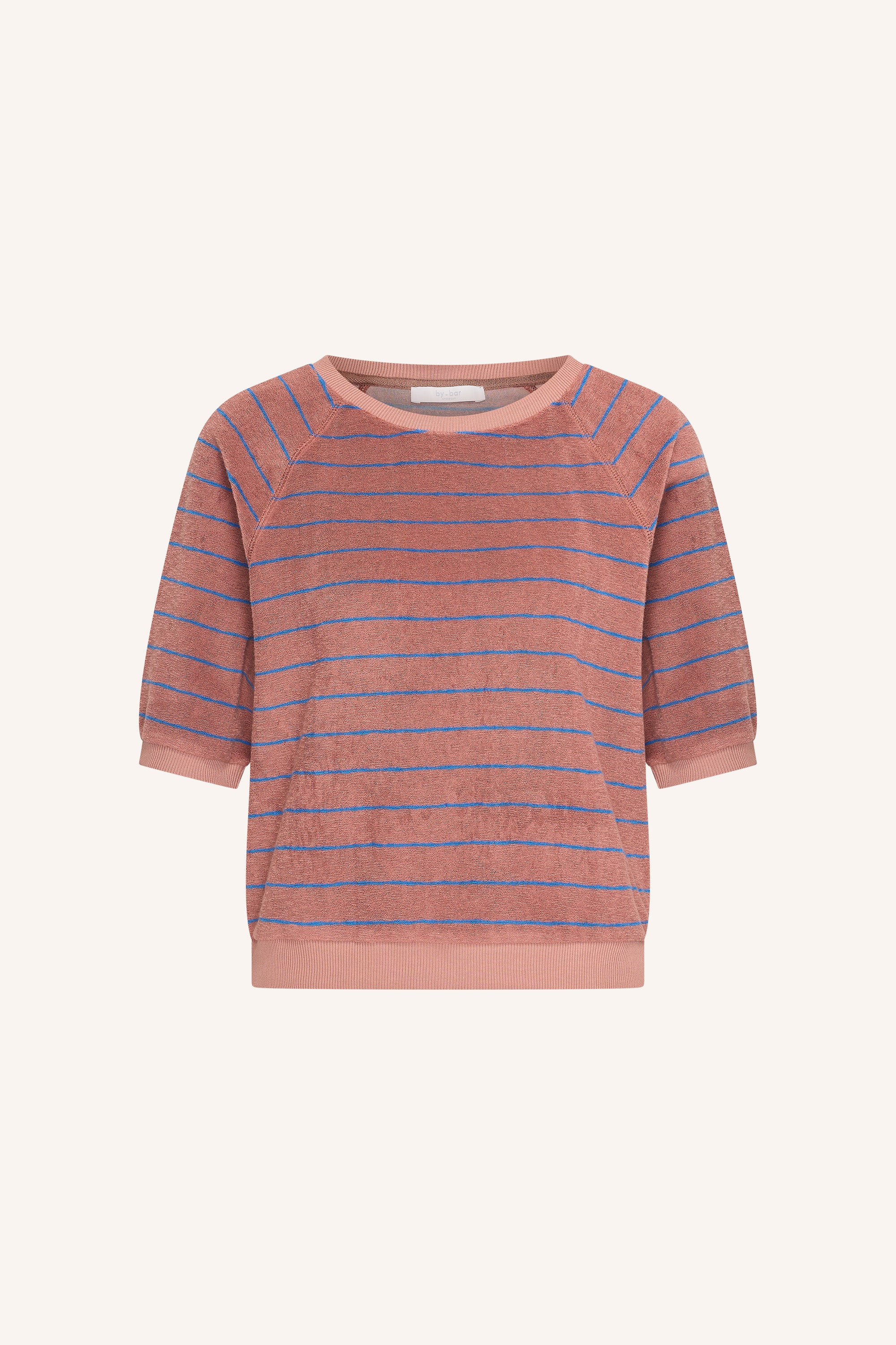 neva slub stripe top | withered rose stripe