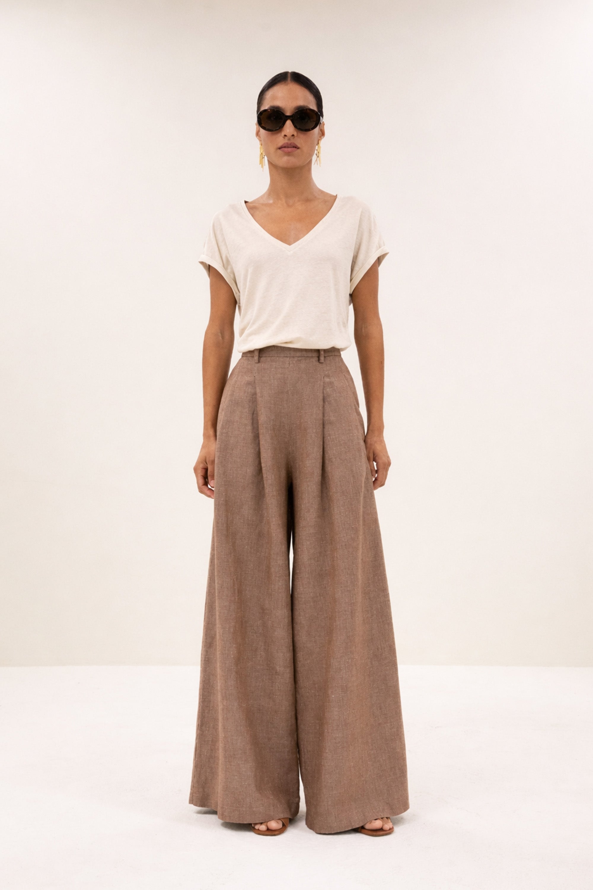 momi linen top | oyster