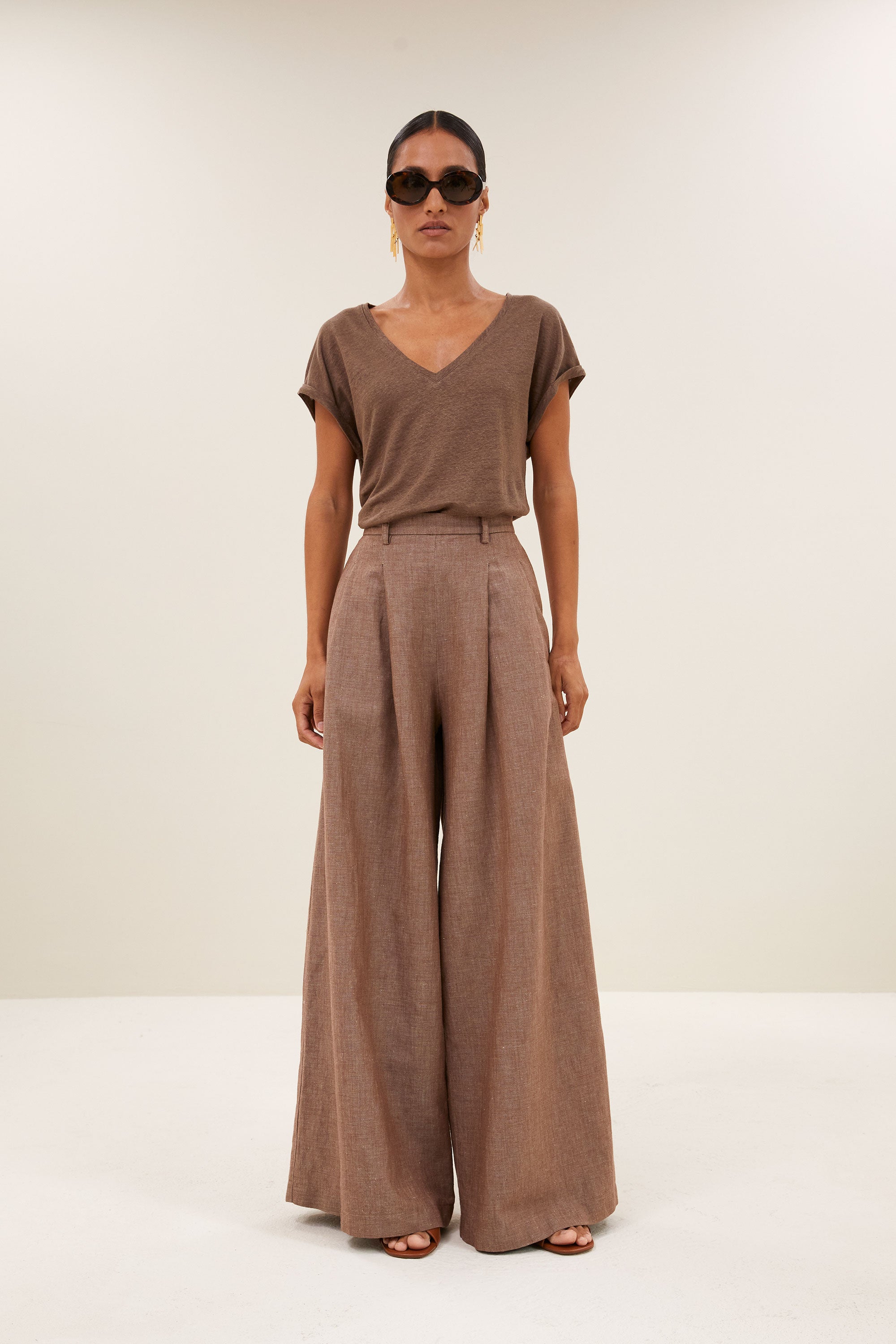 momi linen top | iced coffee