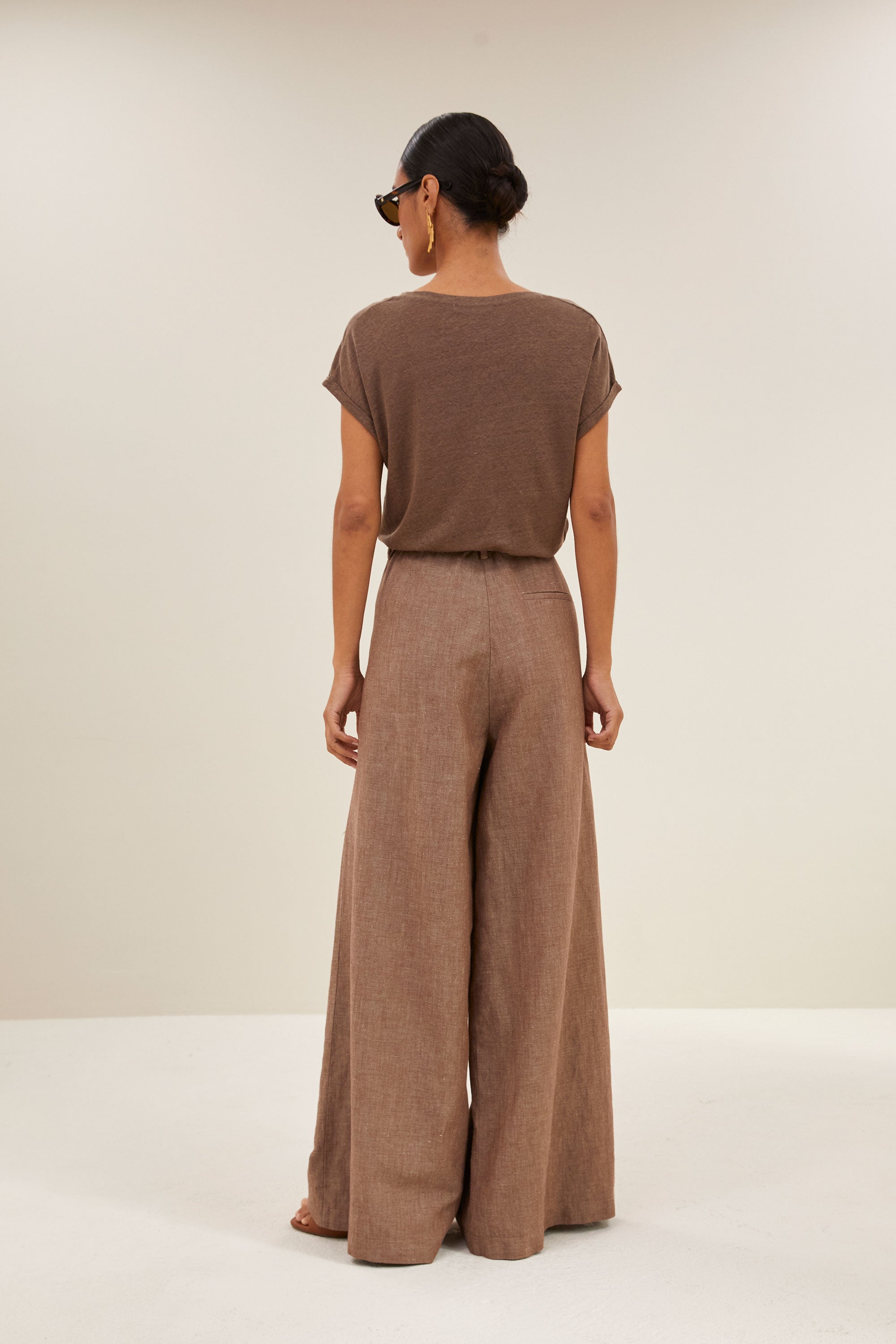 momi linen top | iced coffee