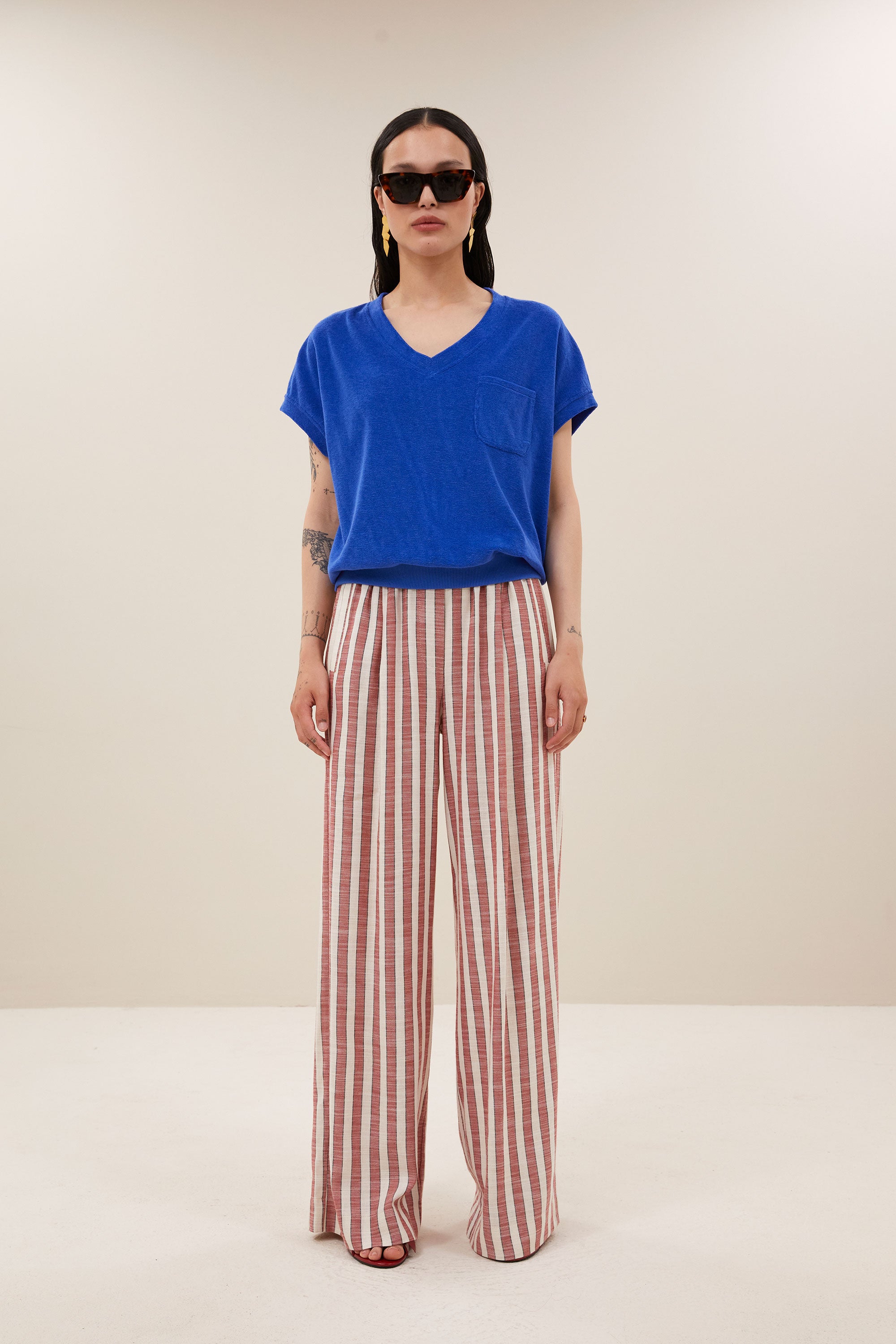 tyler slub top | azul blue