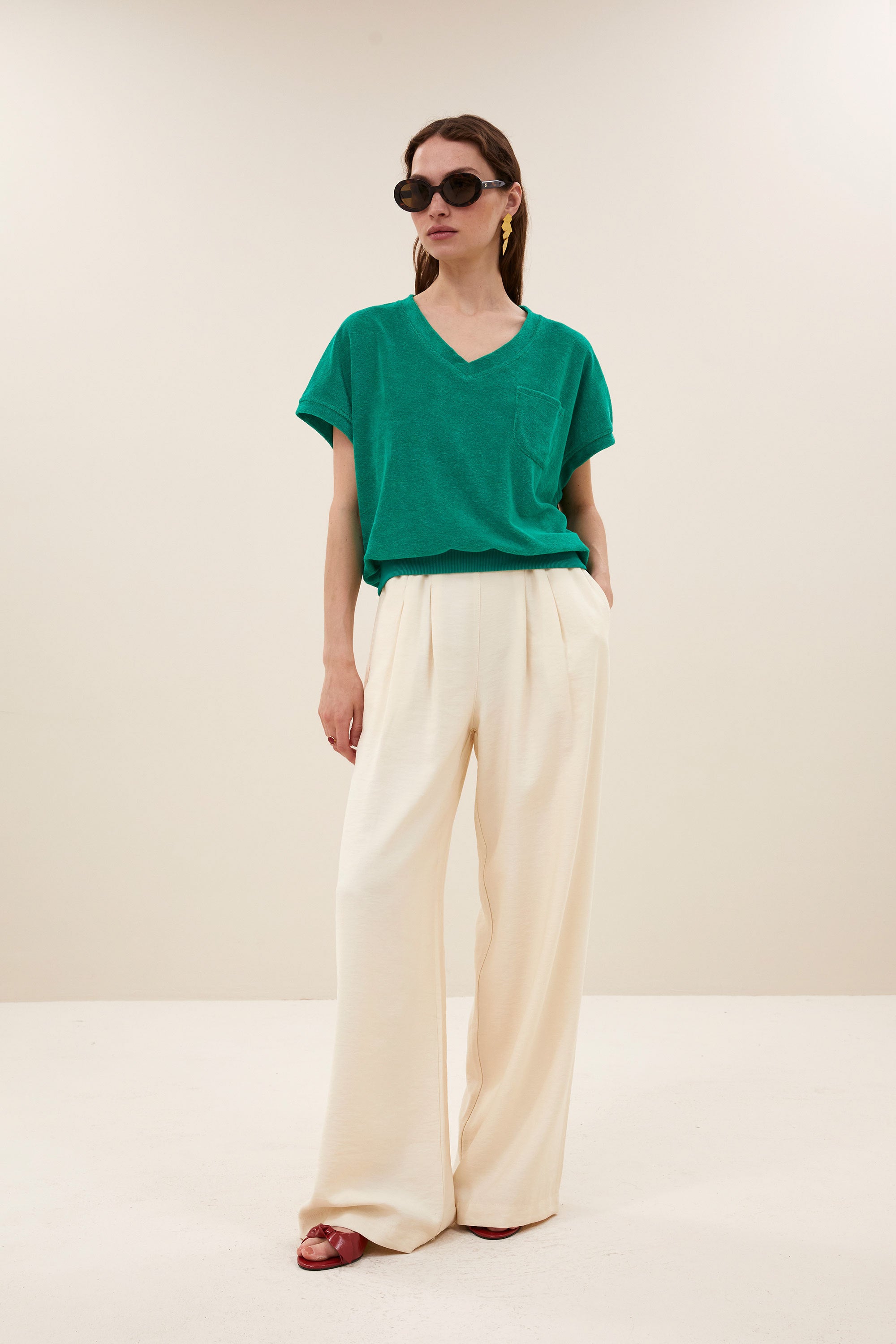 tyler slub top | green lake