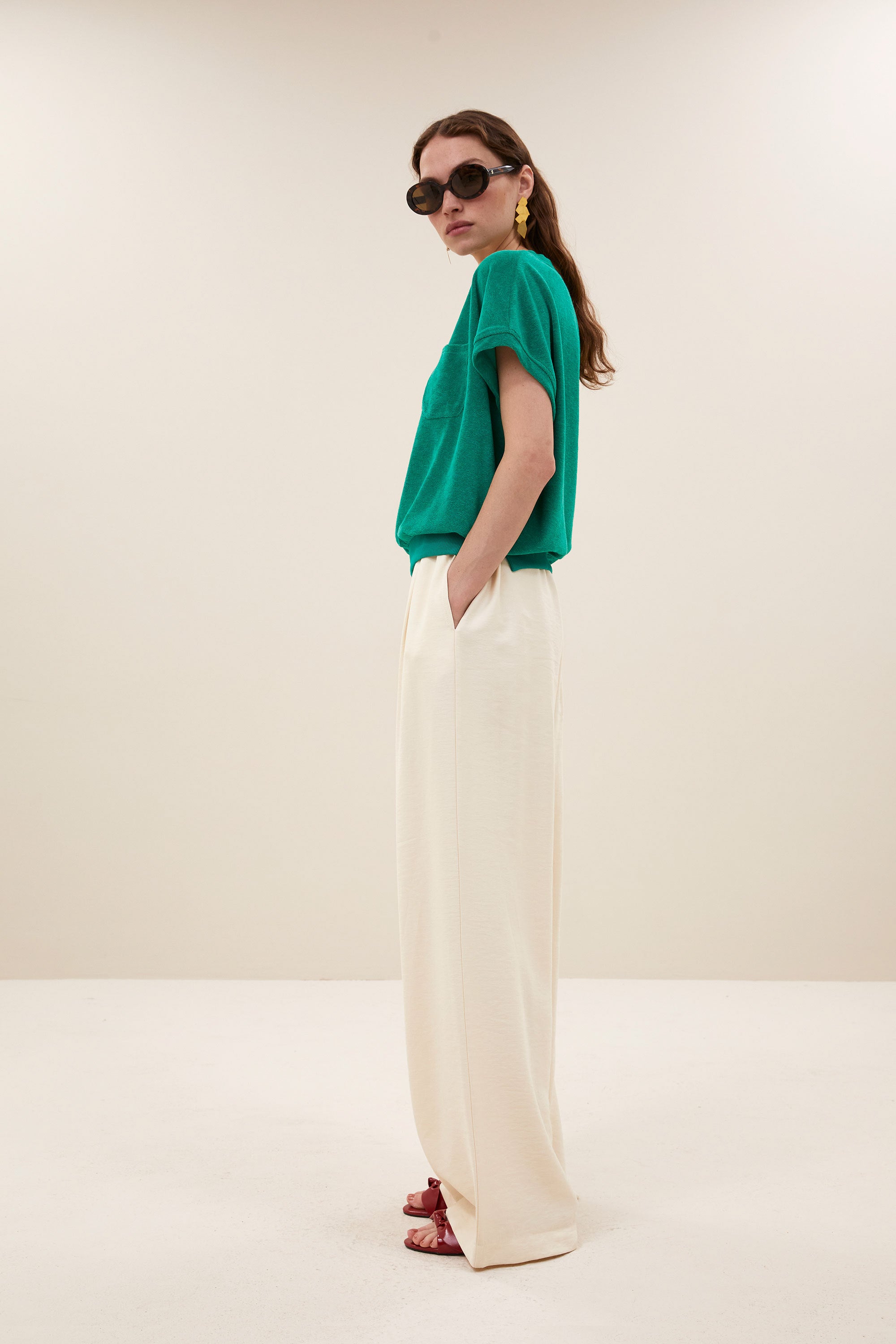 tyler slub top | green lake