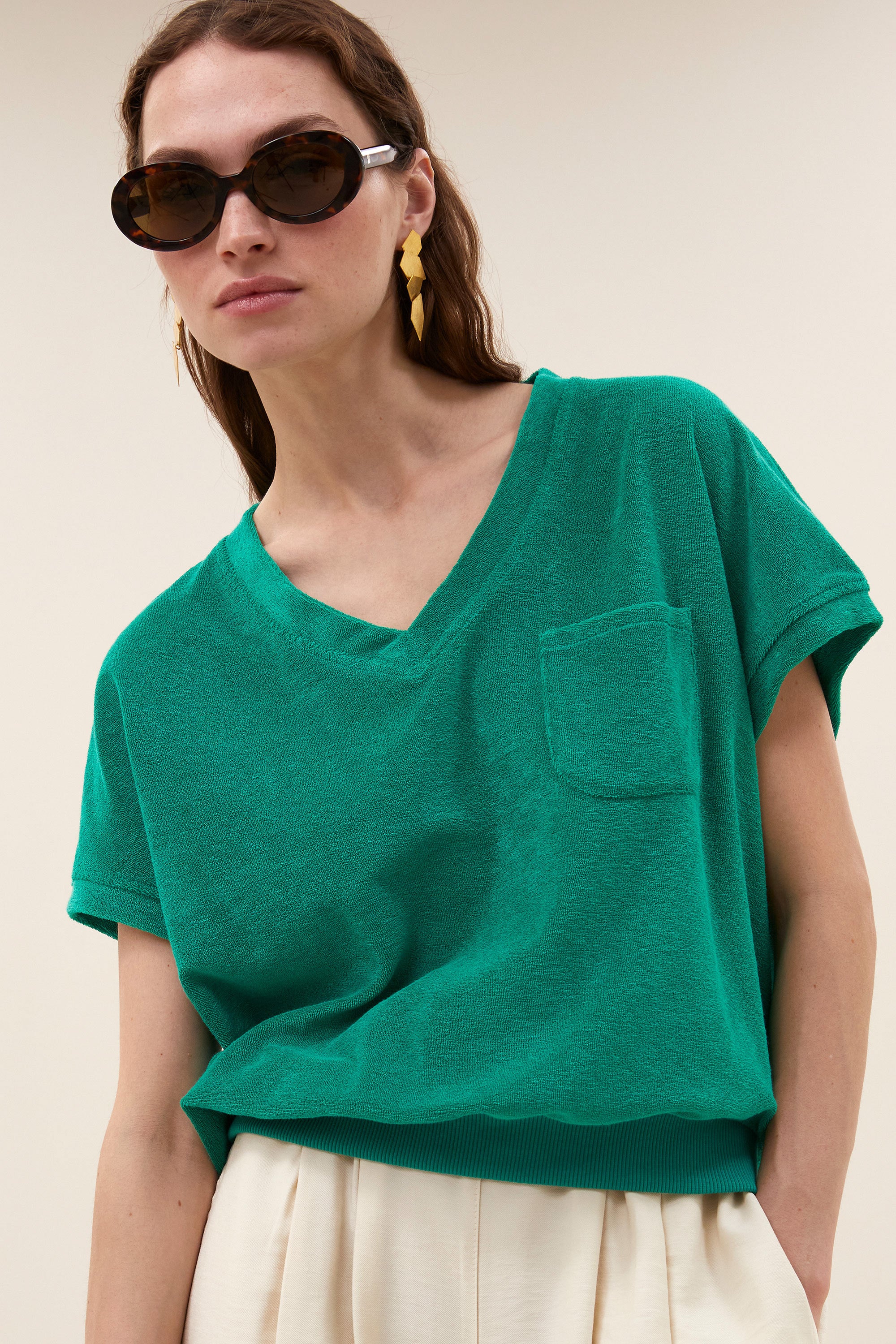 tyler slub top | green lake