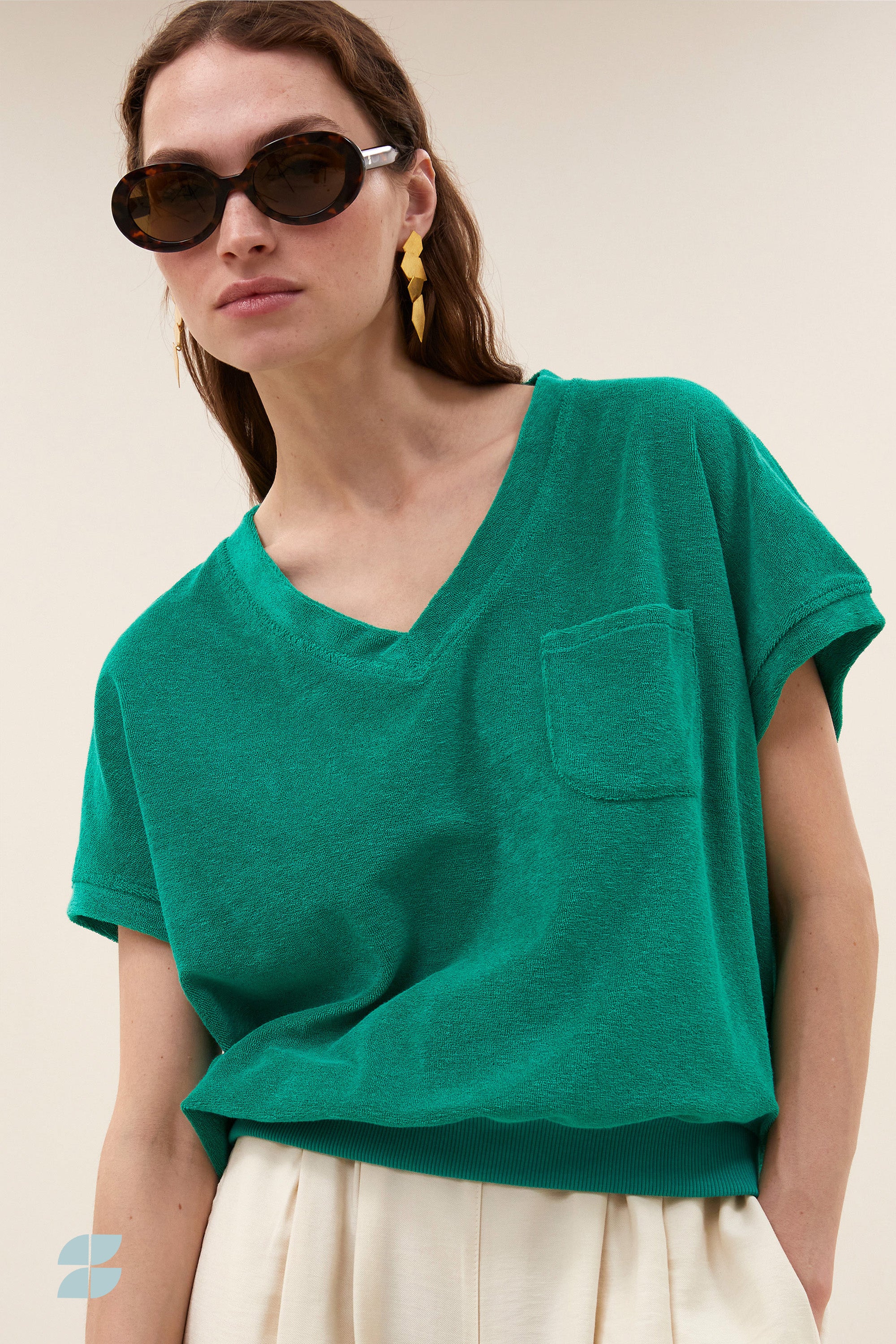 tyler slub top | green lake