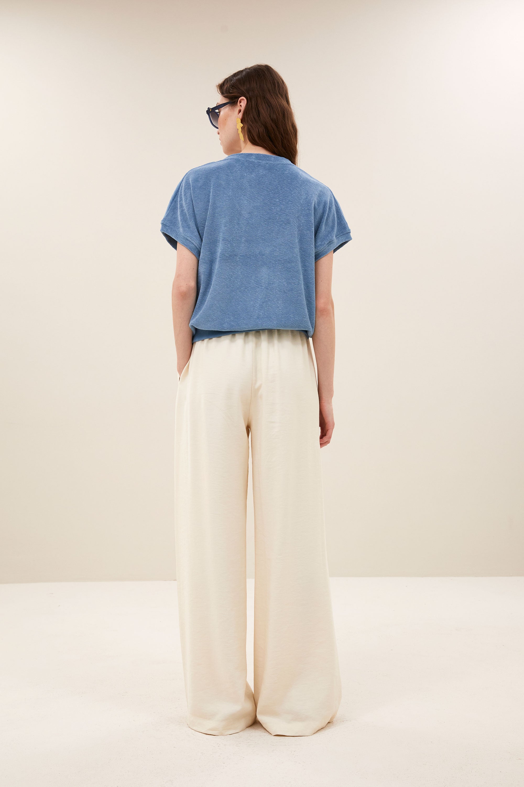 tyler slub top | blue stone