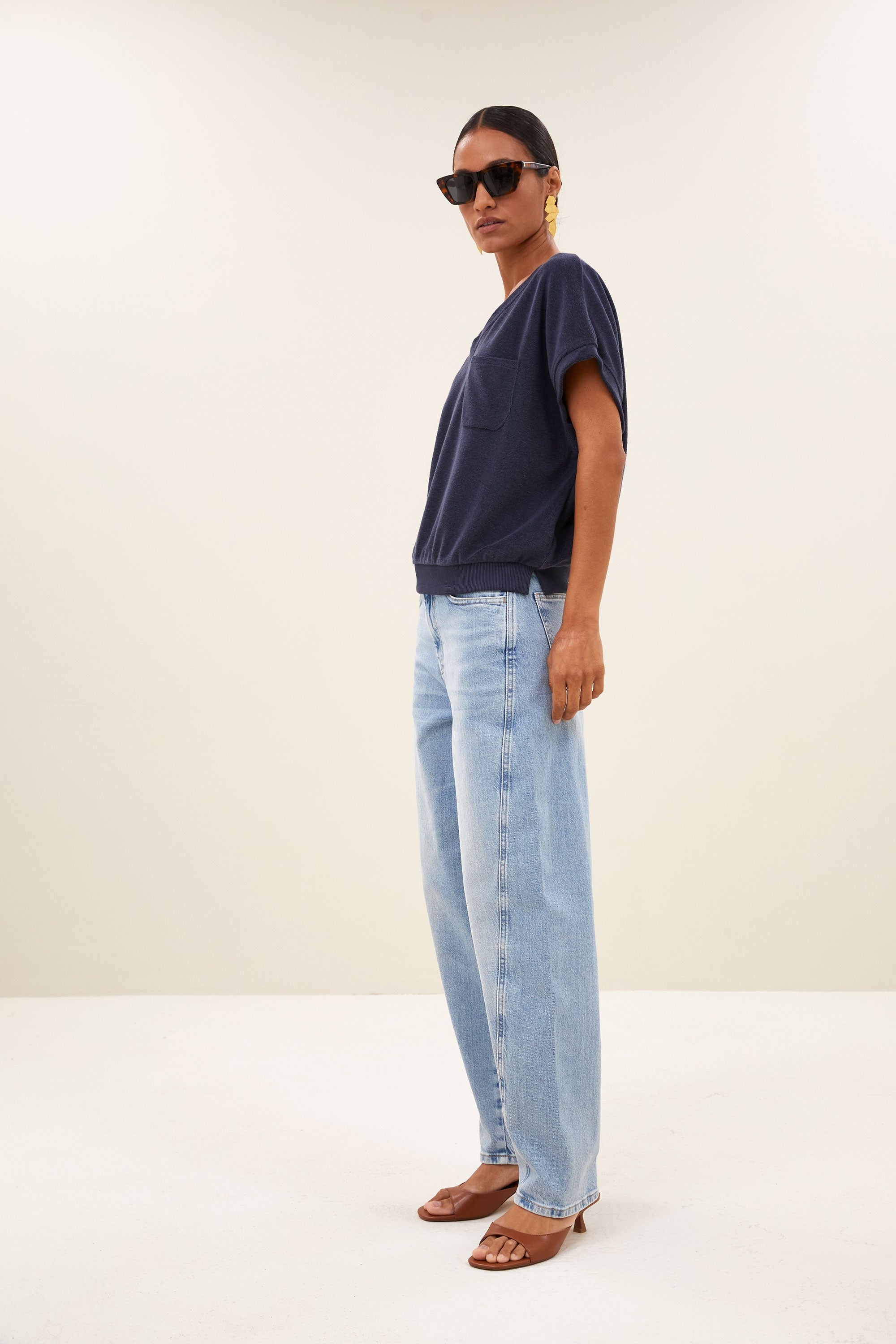 tyler slub top | midnight