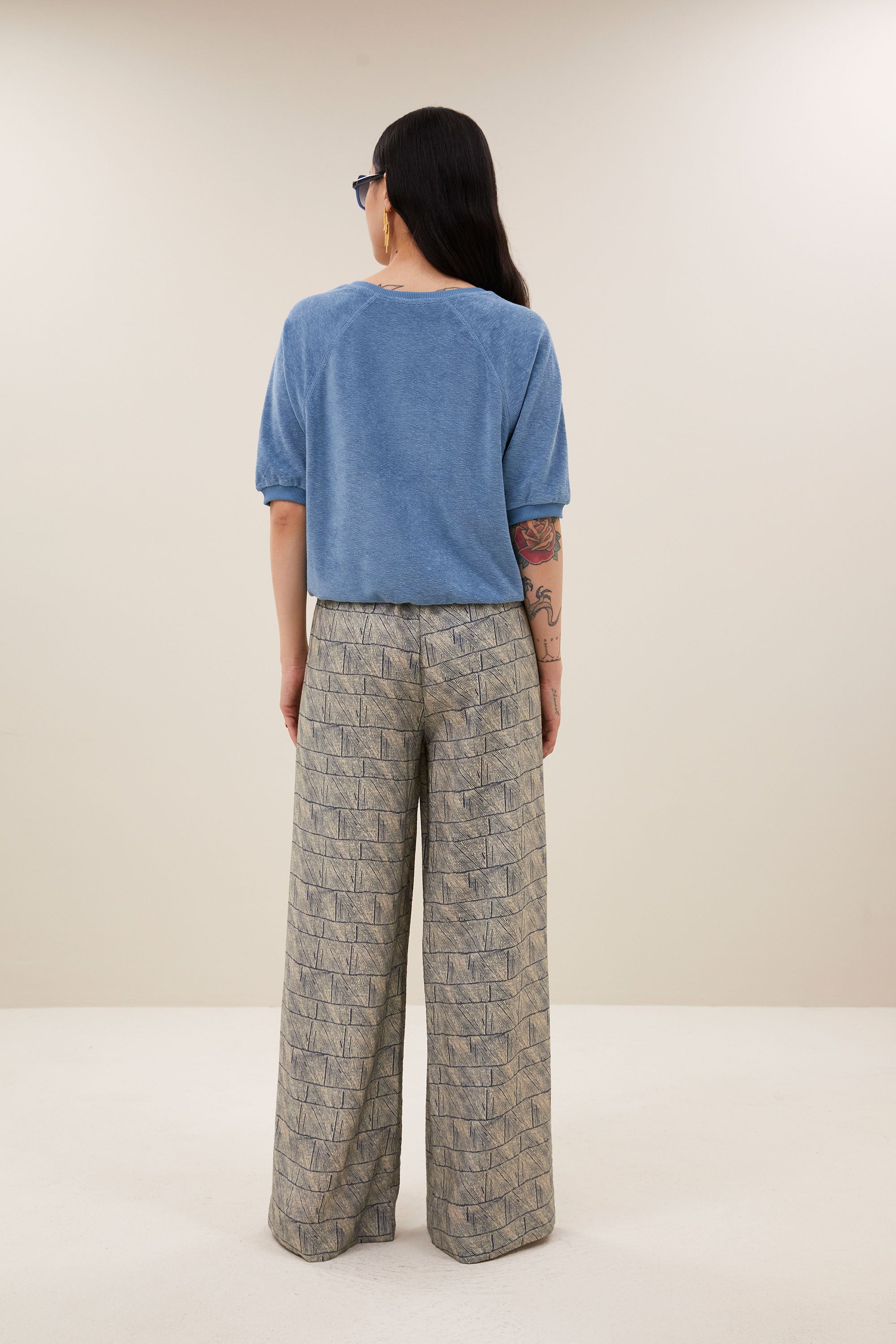 neva slub top | blue stone