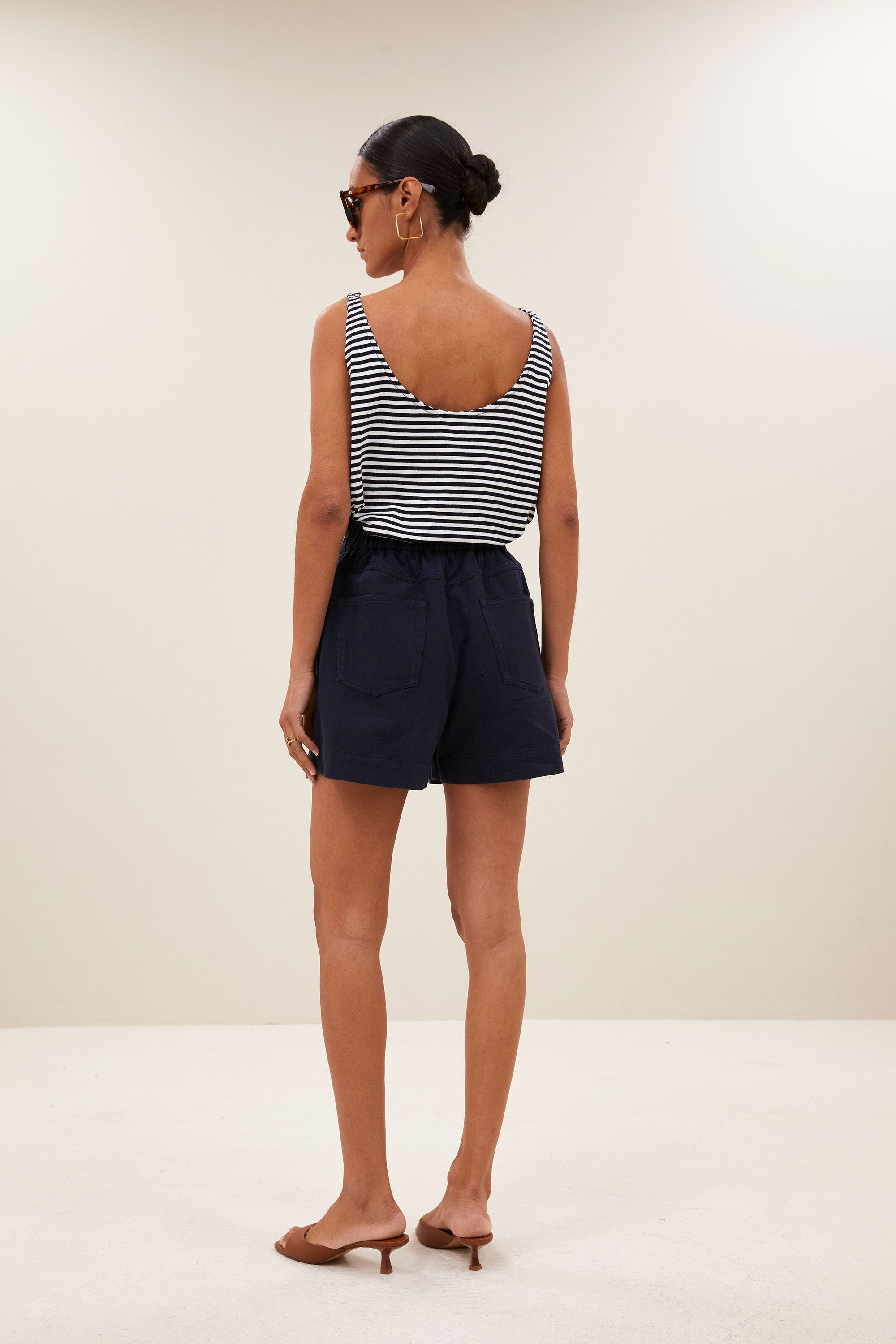 kid stripe singlet | midnight stripe